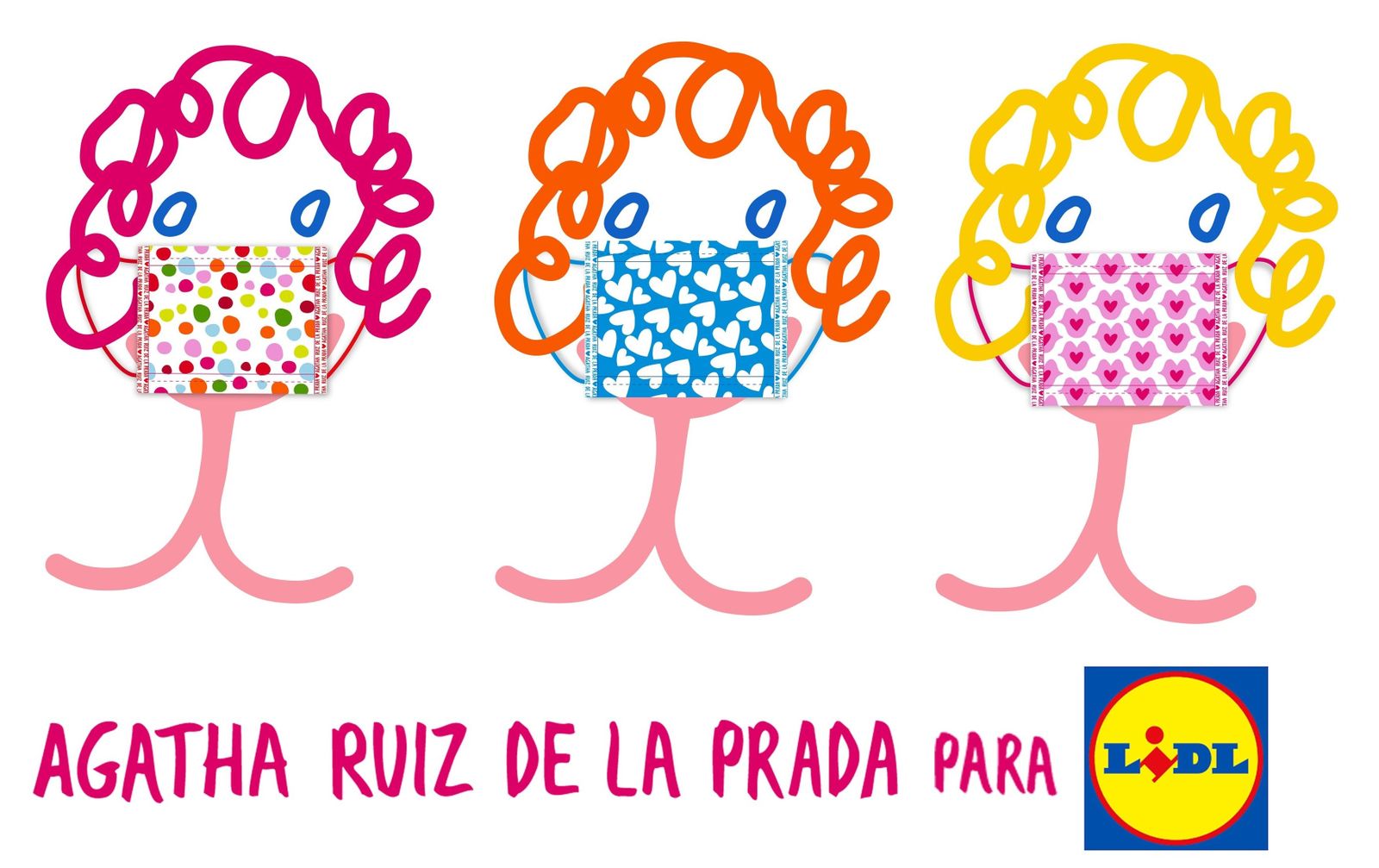 Las mascarillas solidarias de Ágatha Ruiz de la Prada llegan a Lidl en julio