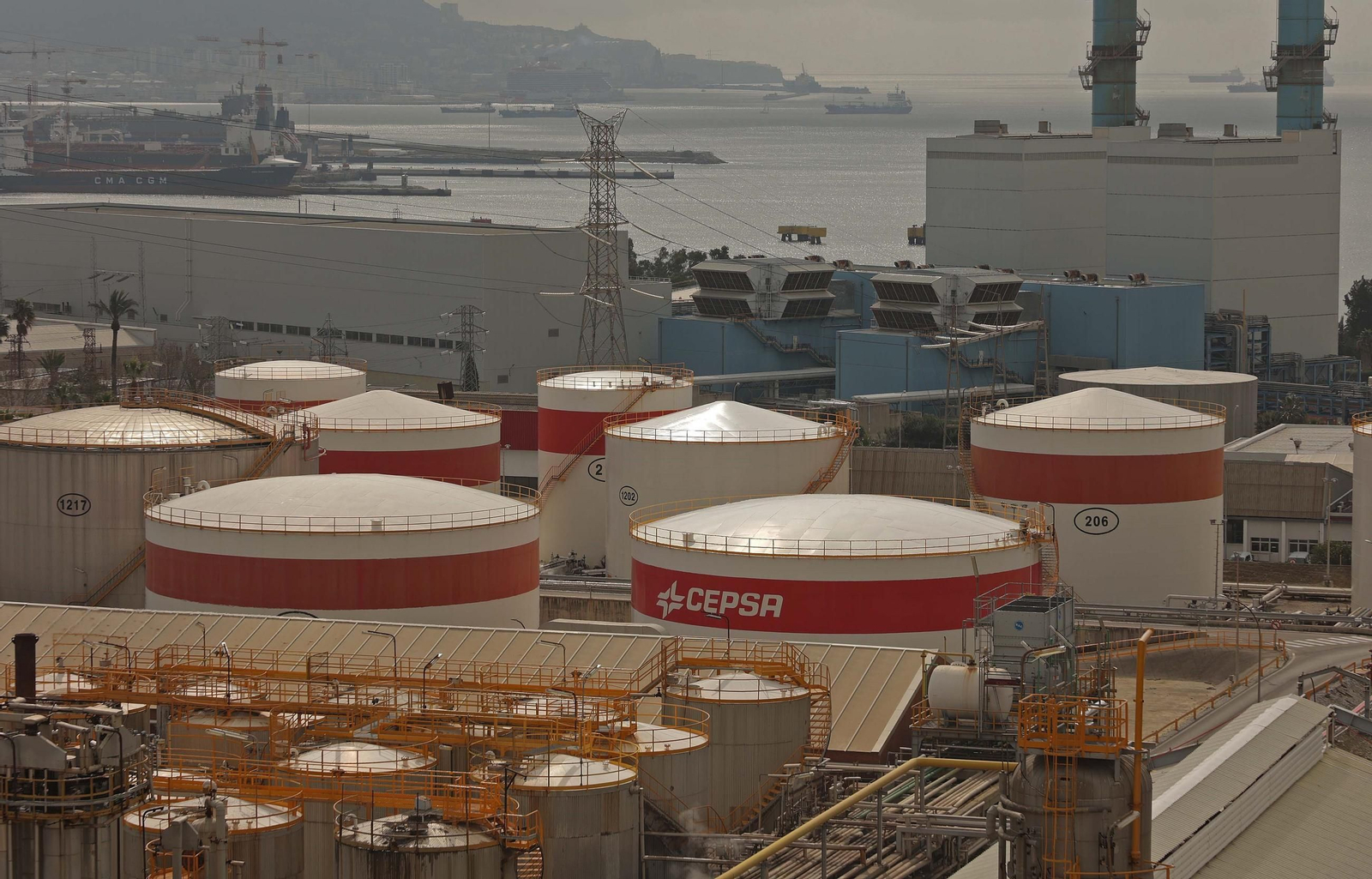 Vista aérea del Parque Energético de Moeve en San Roque