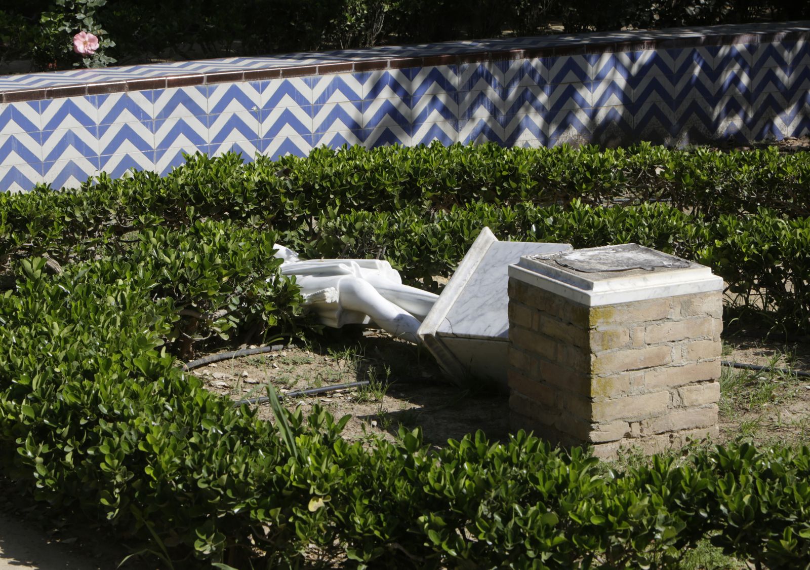 Destrozos en el Parque de María Luisa