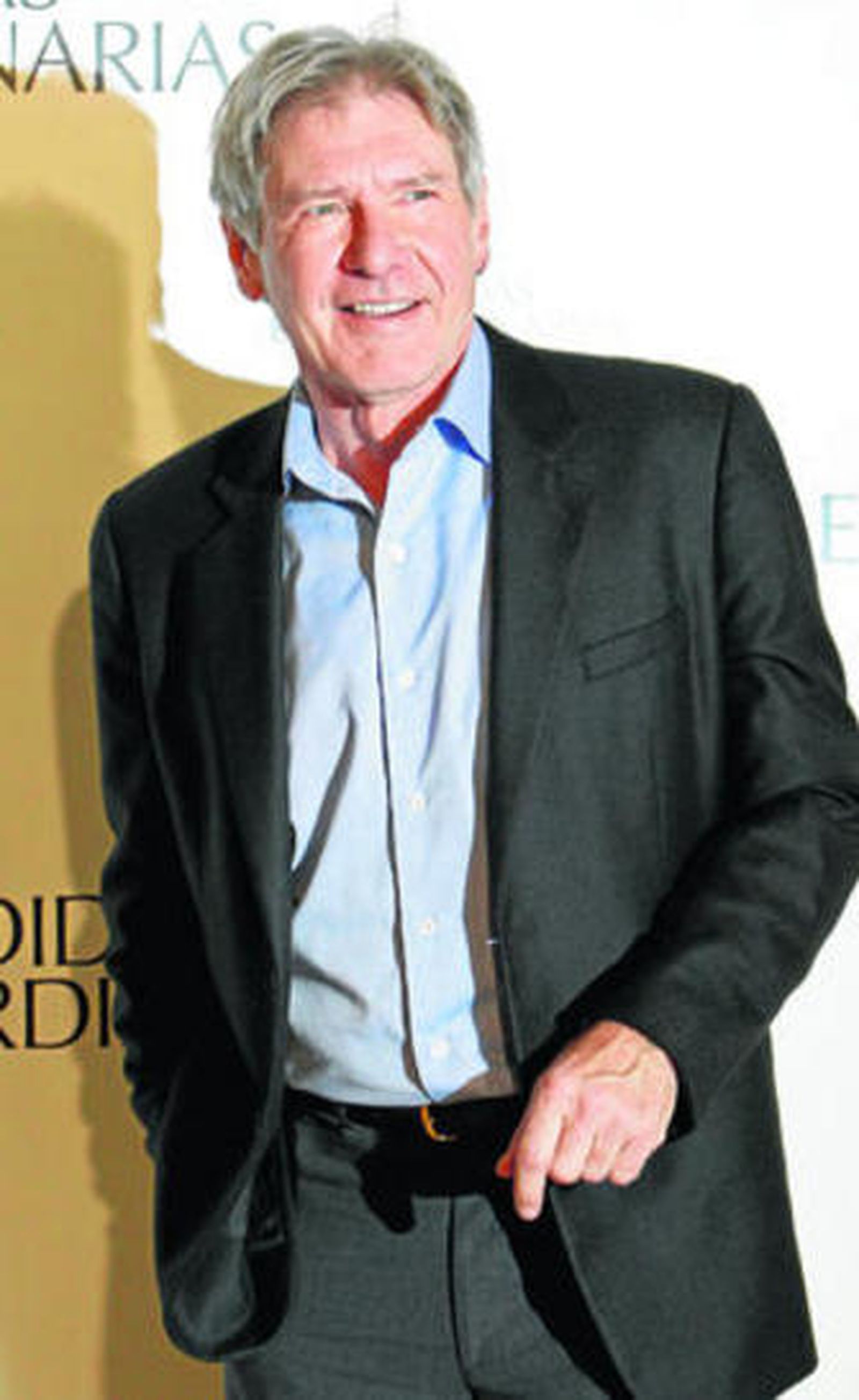 Harrison Ford, ayer, en Madrid.