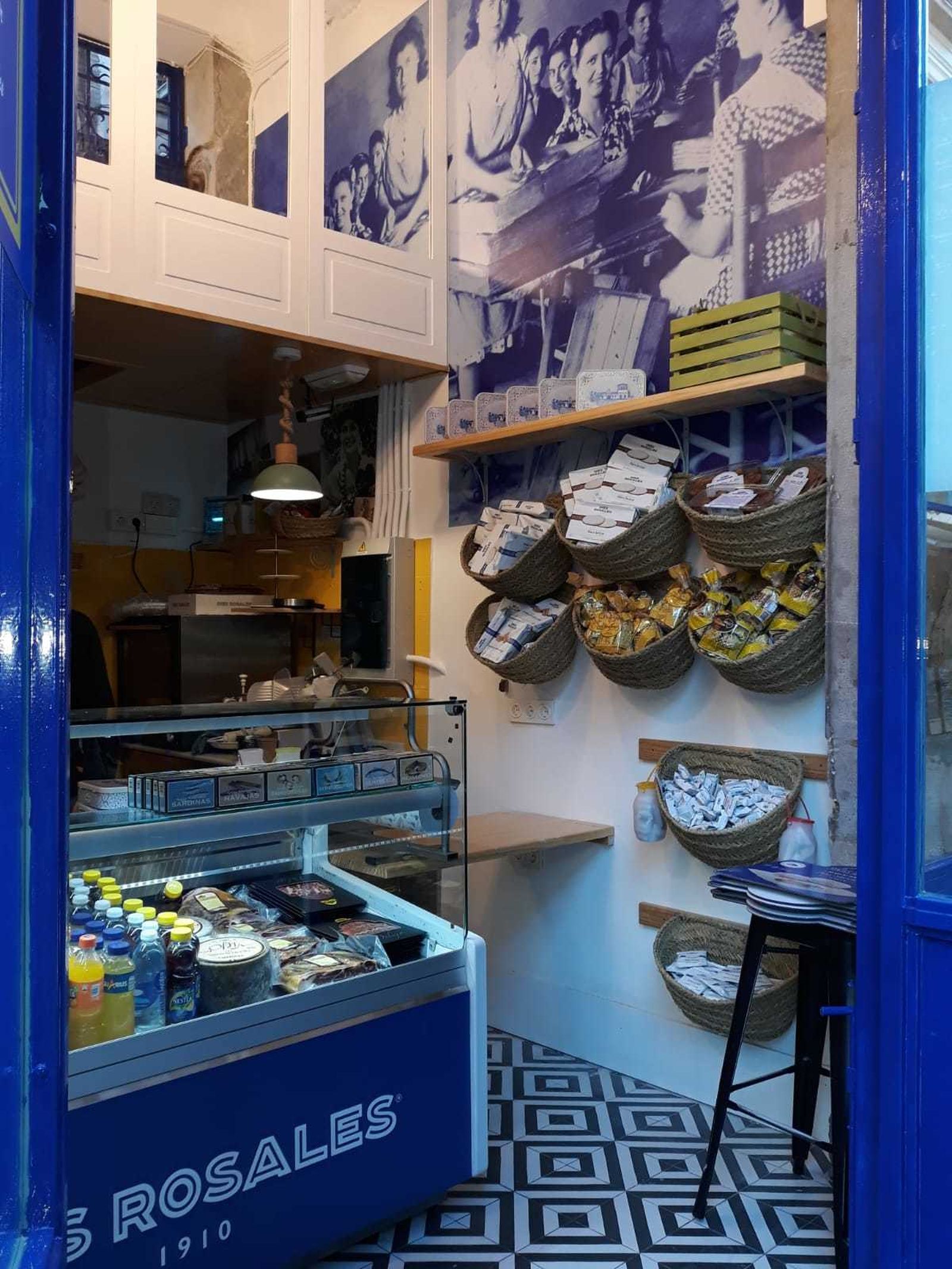 Interior de la tienda.