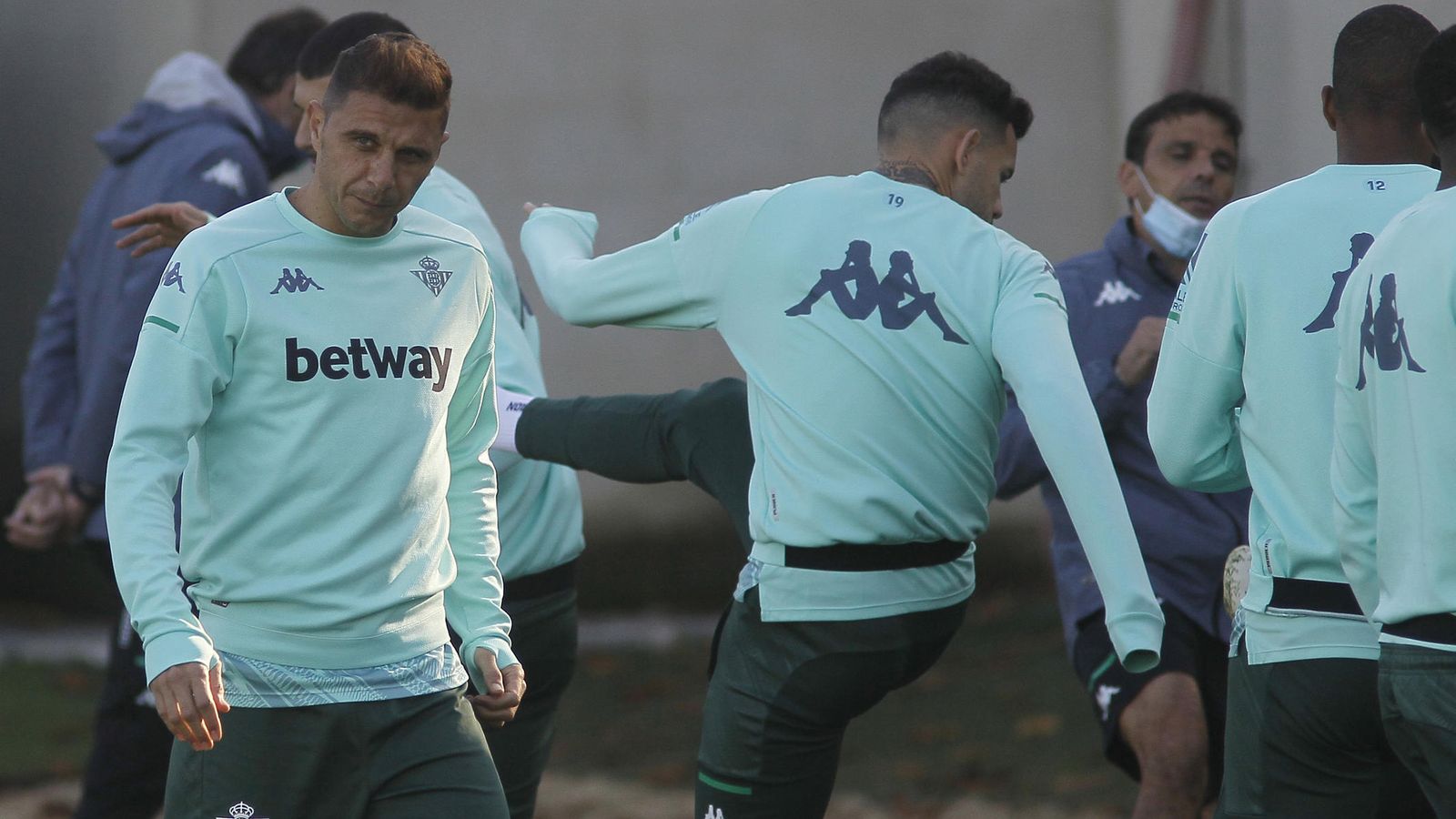 Joaquín, en el entrenamiento.