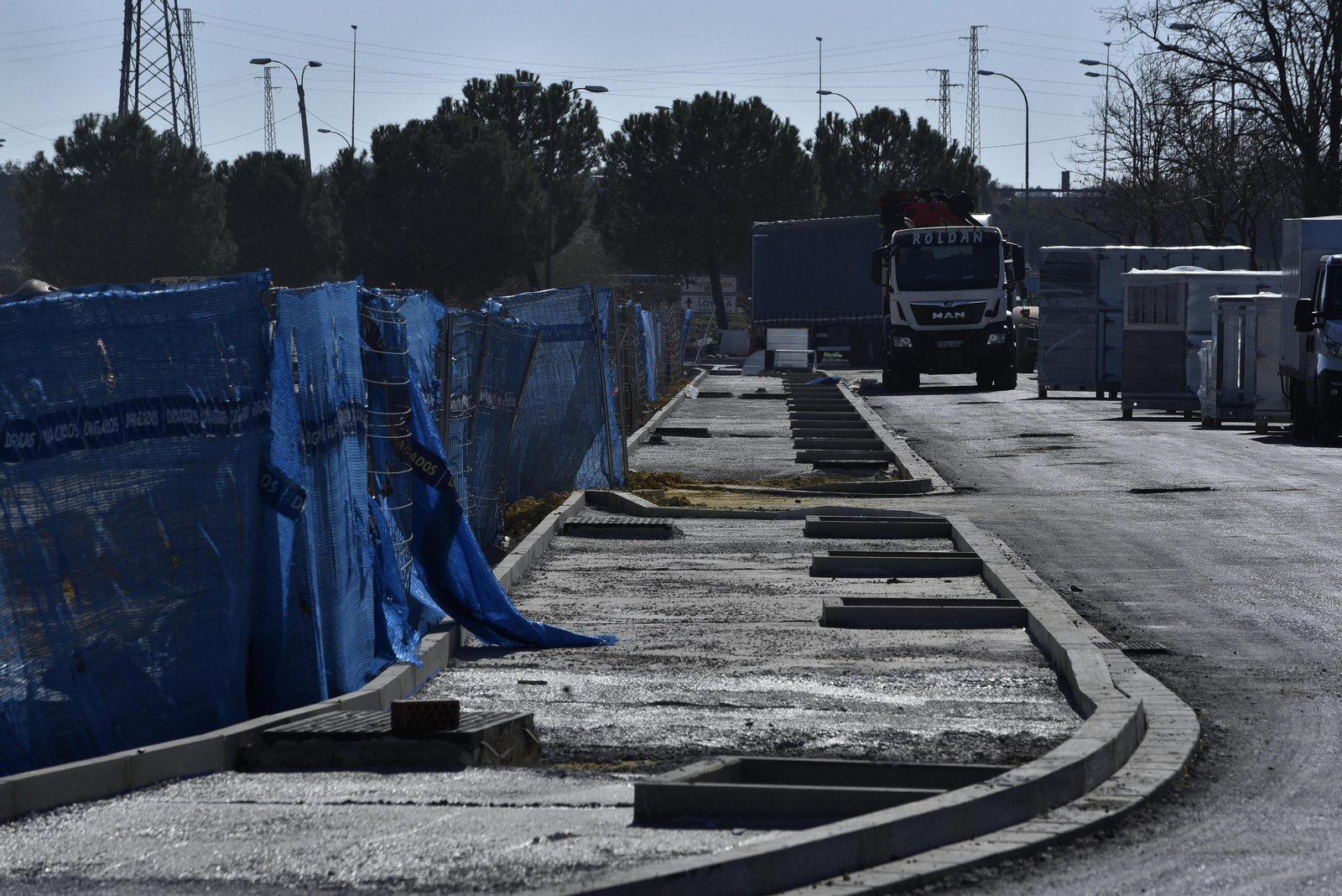 Estado actual de las obras del centro comercial Lagoh de Palmas Altas. Febrero de 2019