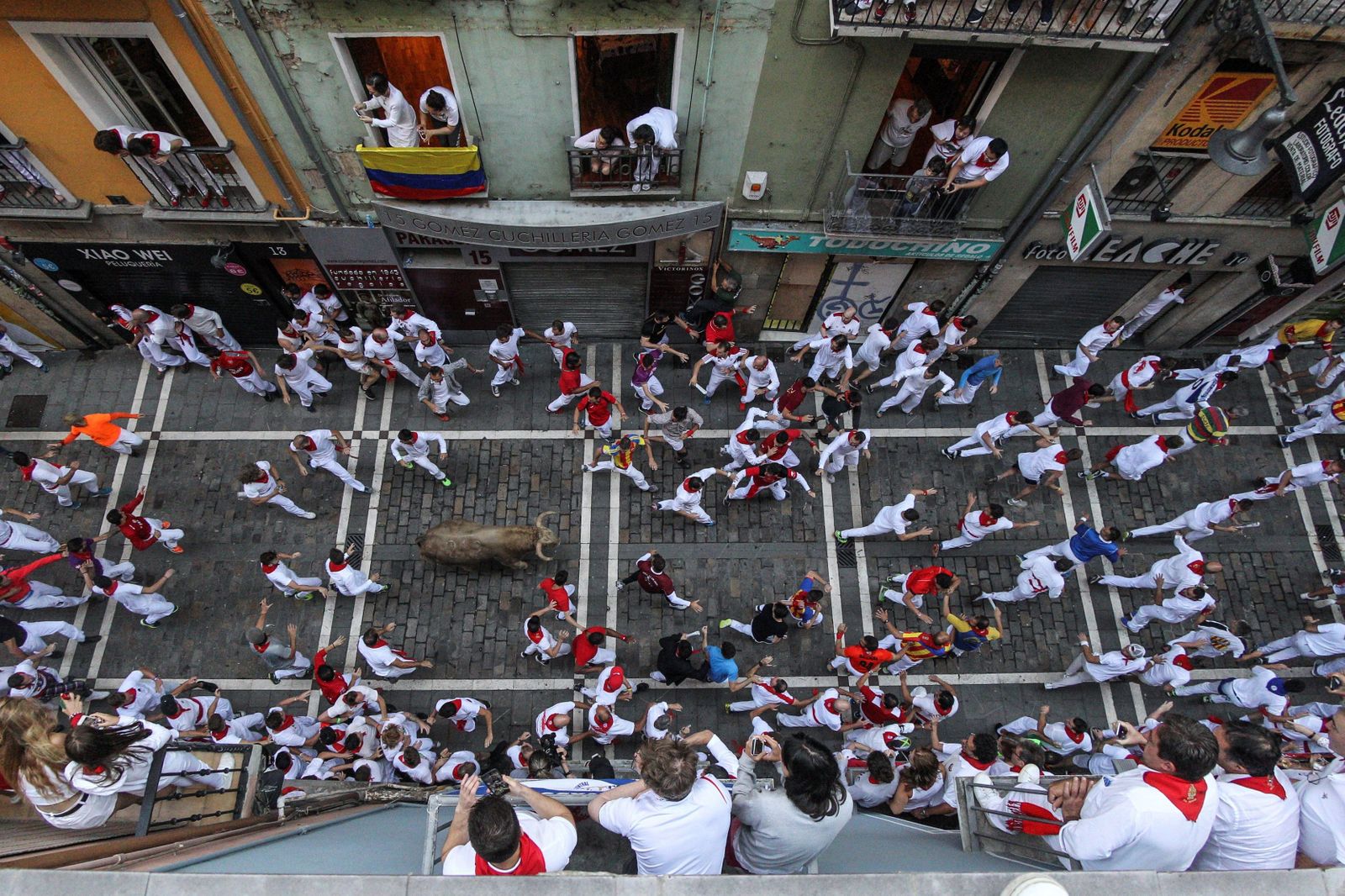 El quinto encierro de los Sanfermines, en imágenes