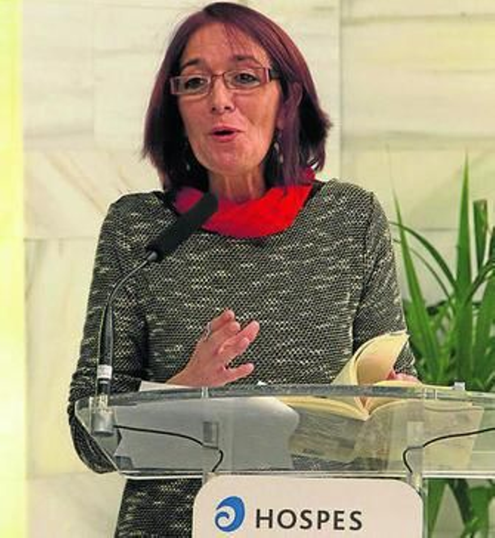 Maite Salcedo, en la presentación del poemario, este viernes.