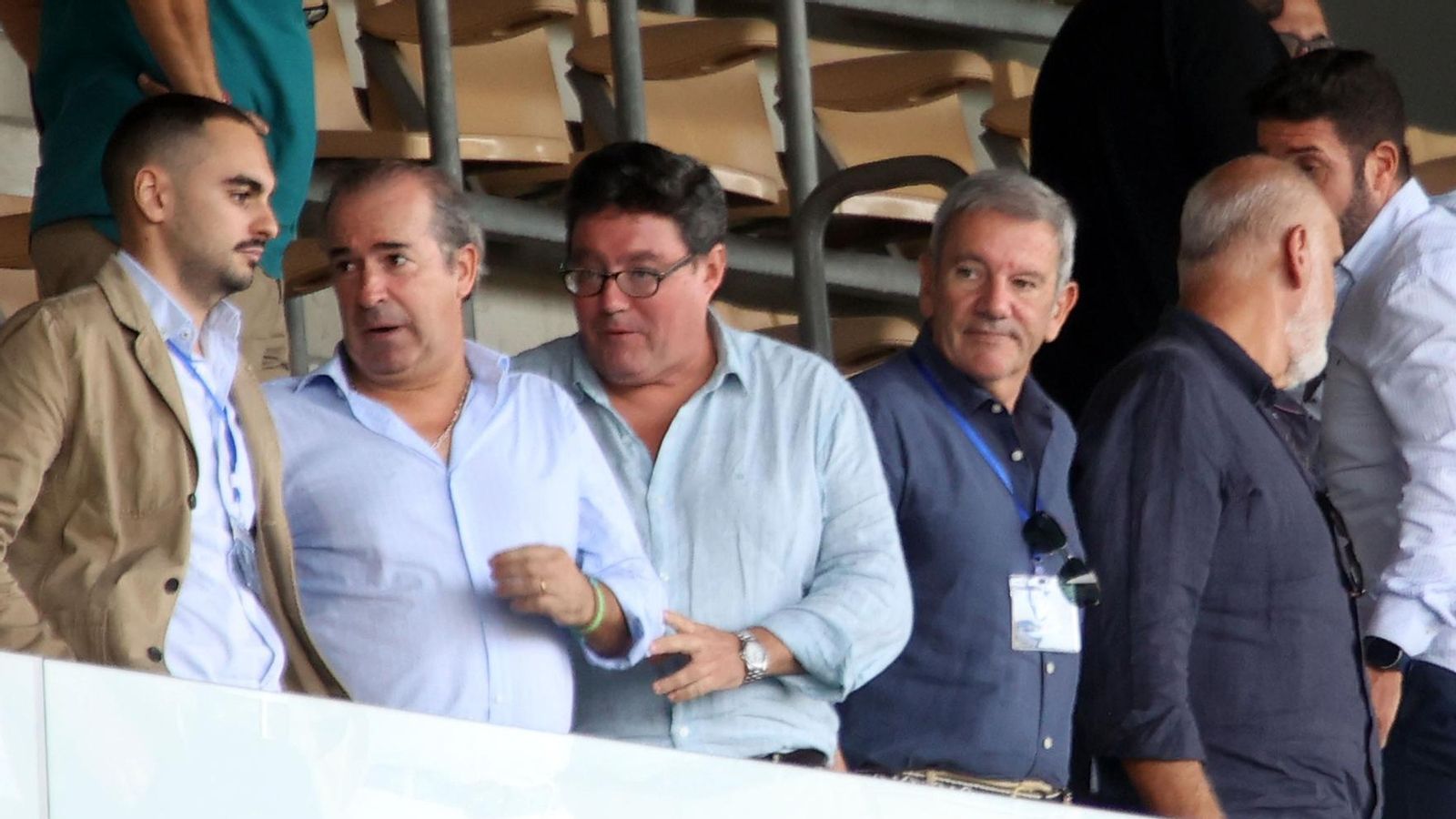 José Ángel Aparicio y a su izquierda Sebastián Alonso de Medina, presidente del Xerez DFC.