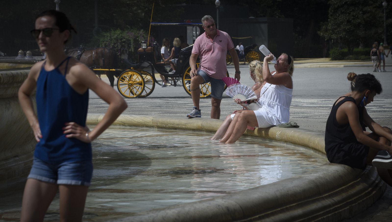 Primera jornada de calor en Sevilla