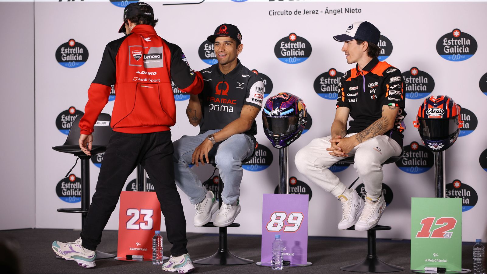 Rueda de prensa de los pilotos de MotoGP en el Circuito de Jerez