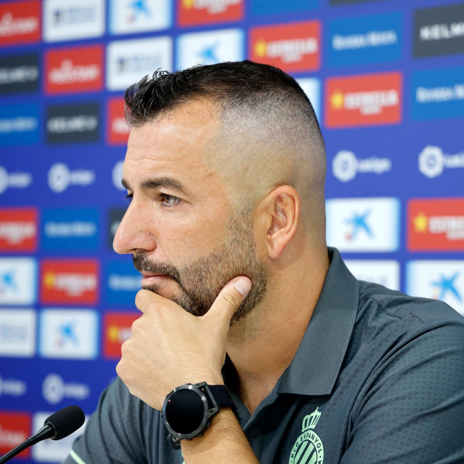 Diego Martínez en la rueda de prensa.