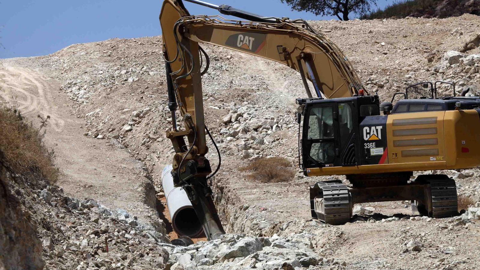 Las obras para la canalización del agua de riego en el Andévalo Minero están ya a punto de concluir