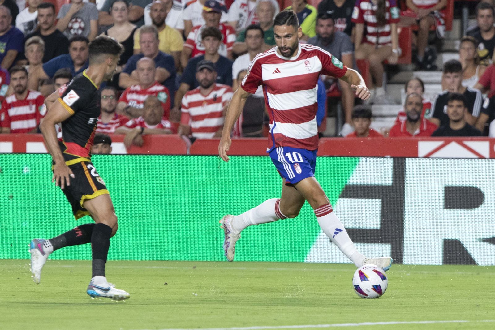 Antonio Puertas durante el choque ante el Rayo.