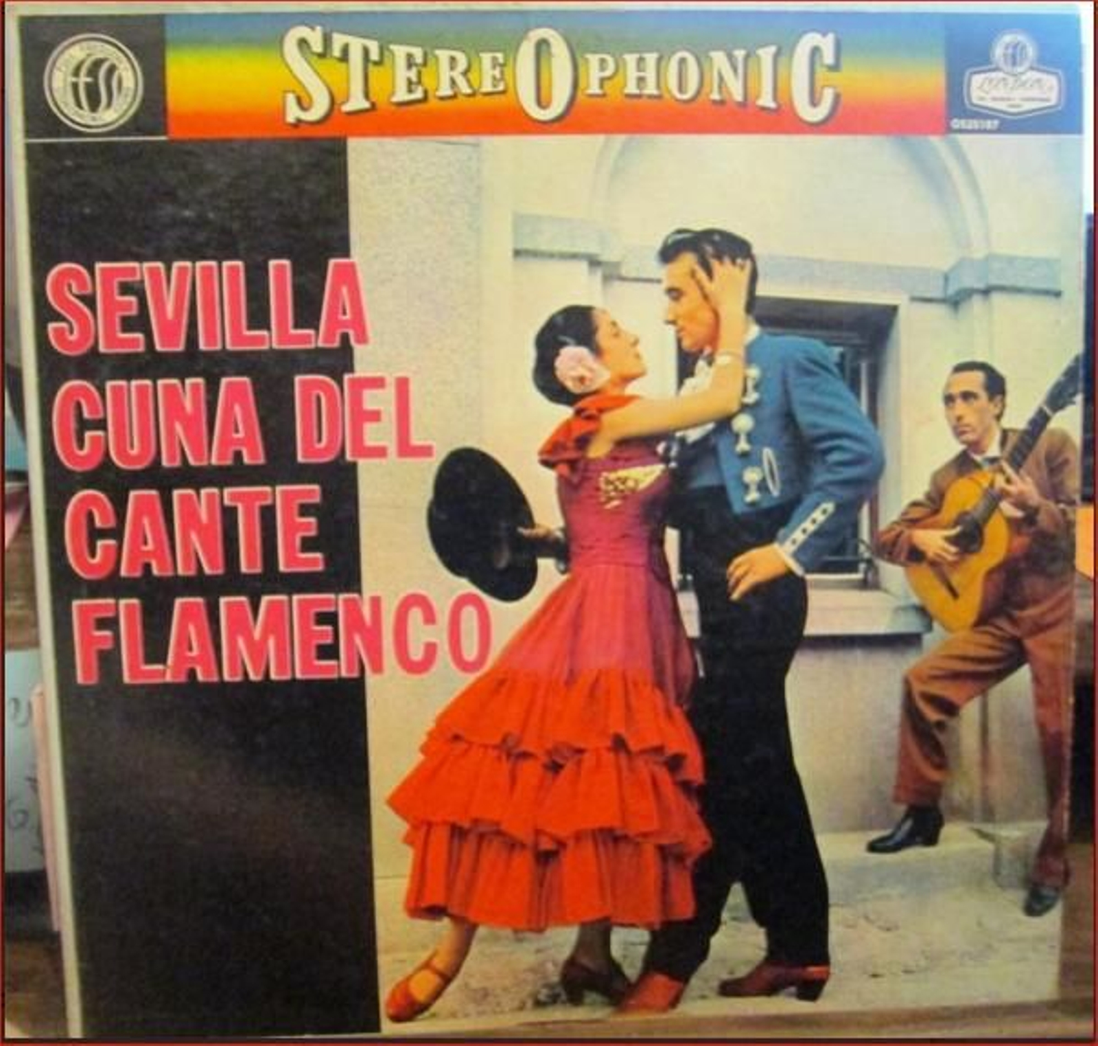 Carátula del disco 'Sevilla, Cuna del cante flamenco', para su comercialización en Gran Bretaña. Carátula del disco 'Sevilla, Cuna del cante flamenco', para su comercialización en Gran Bretaña.
