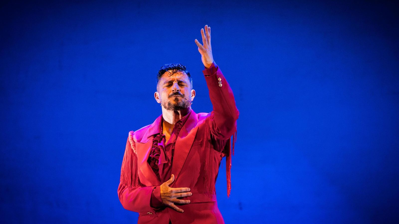 Actuación de David Palomar en el Teatro de las Cortes, en una imagen del Ayuntamiento de San Fernando