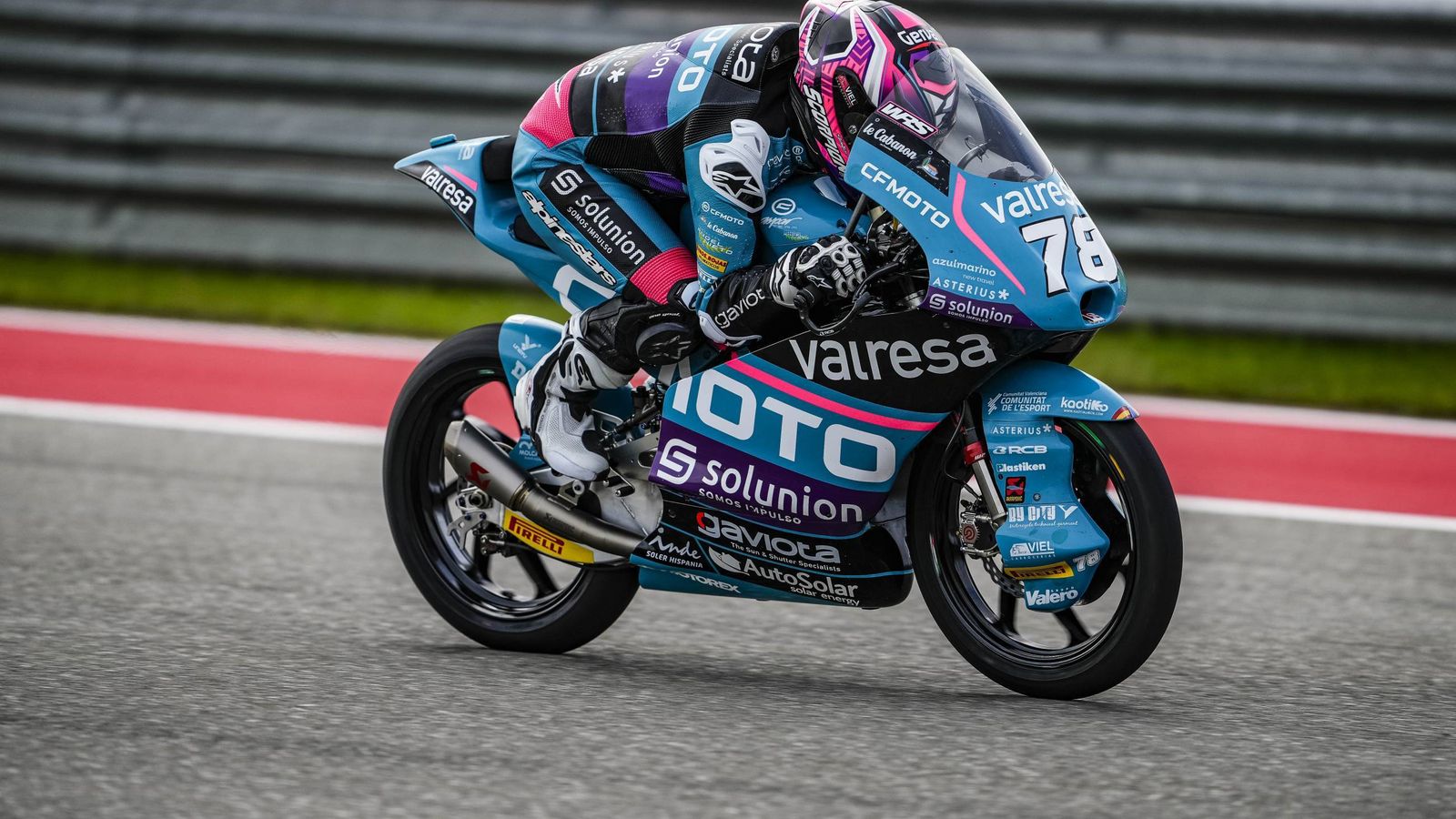 Joel Esteban, durante la carrera en Austin.