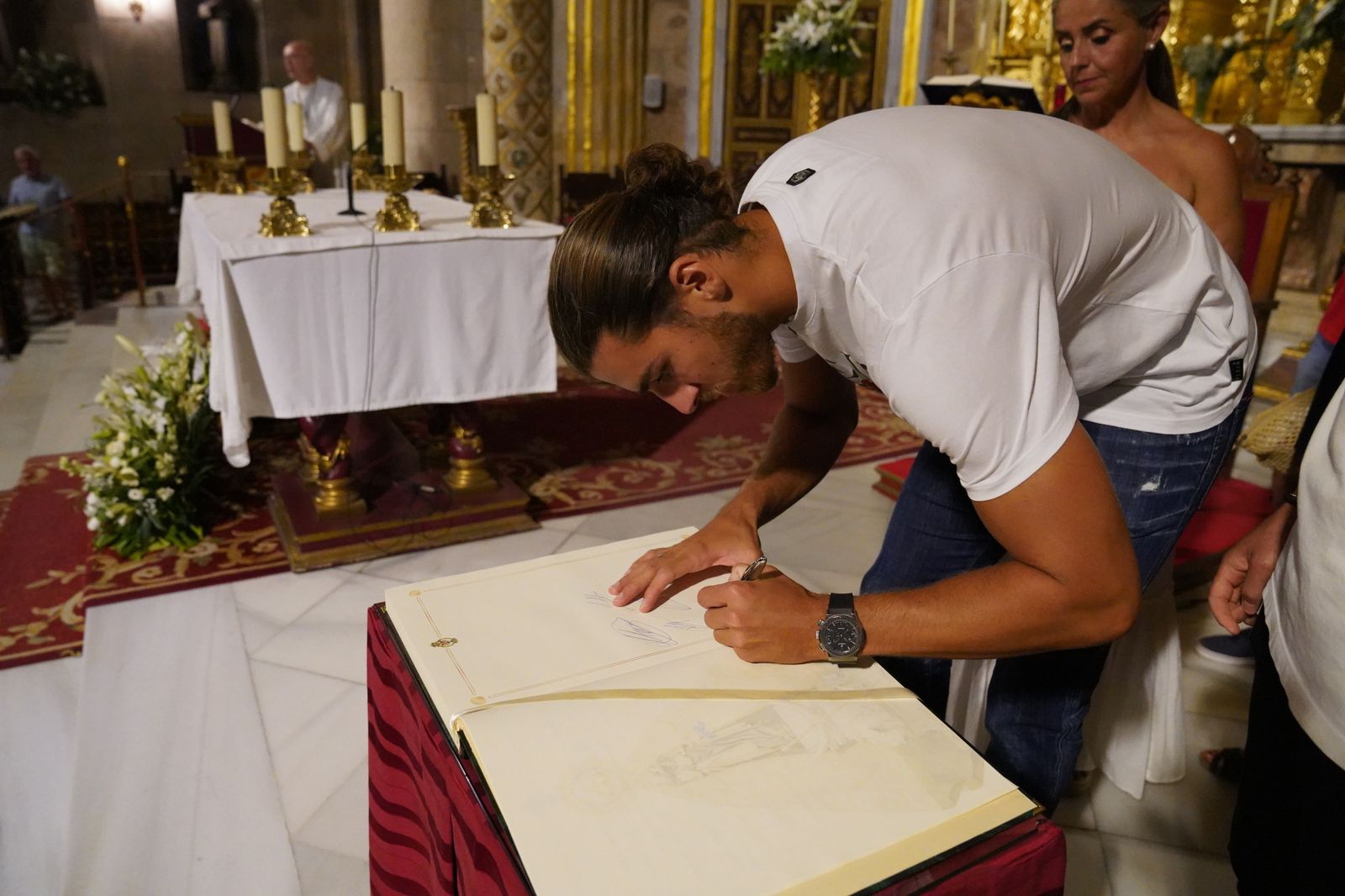 La visita del Almería a la Patrona, en imágenes