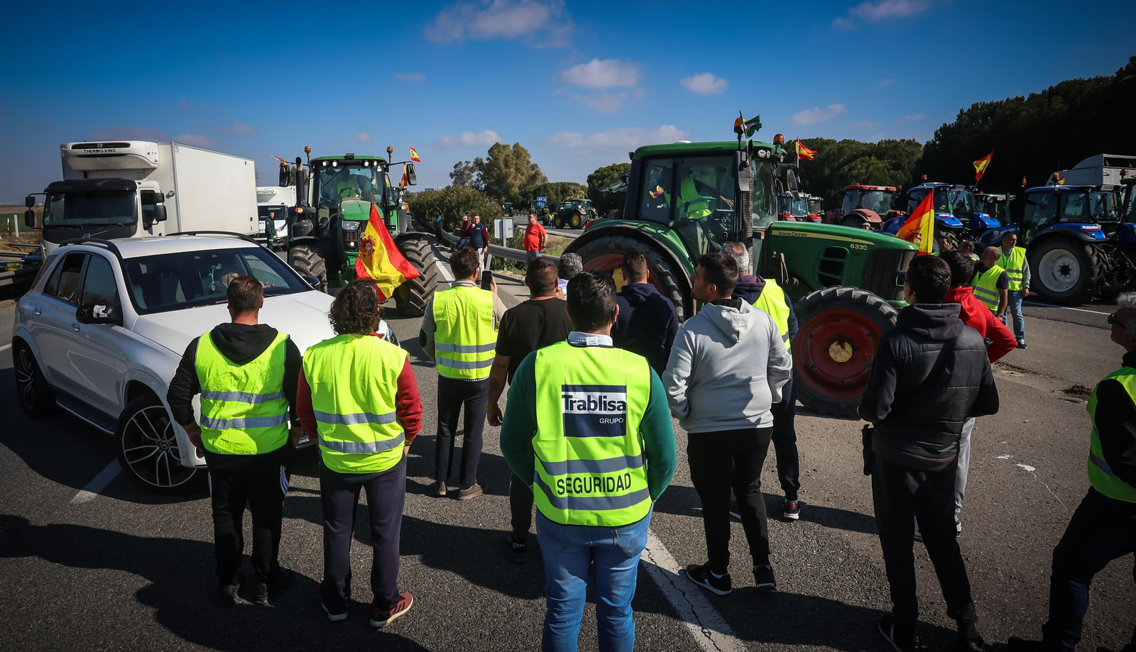Jerez colapsado por la protesta de agricultores vy ganaderoa