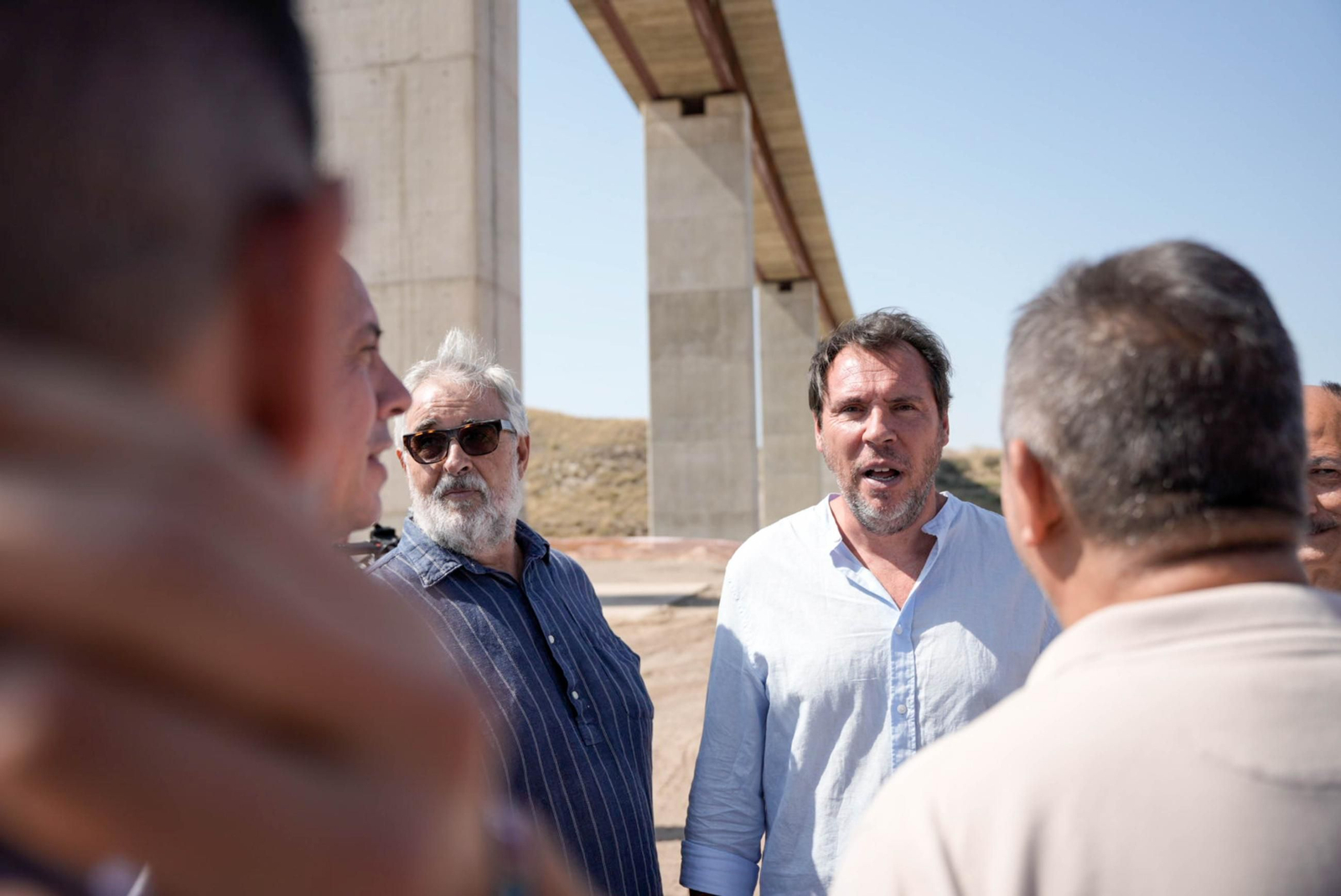 Los ministros Félix Bolaños y Óscar Puente visitan el viaducto de los Feos de Almería