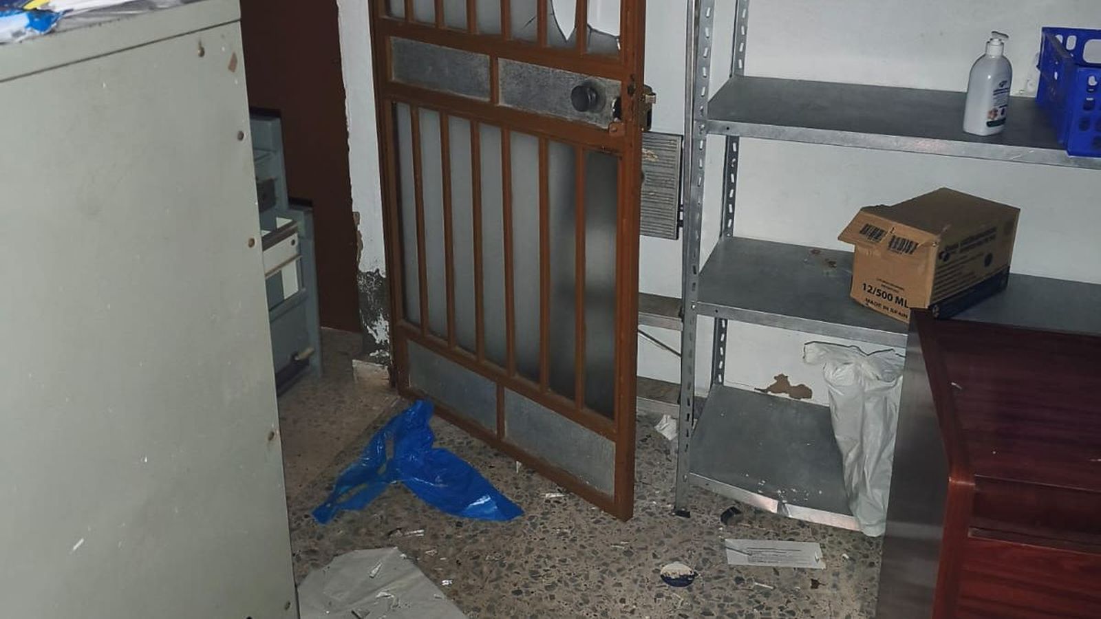 Instalaciones de San Benito, tras uno de los robos.