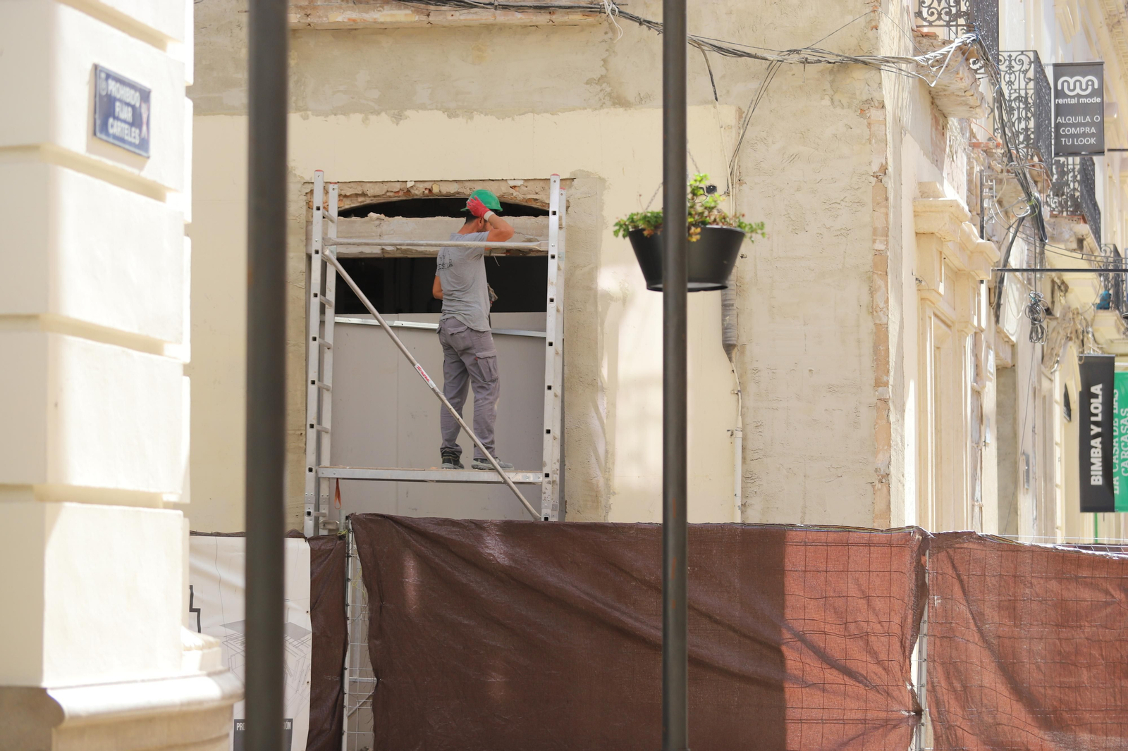 Imágenes de las obras de reforma del edificio de la calle Palacio