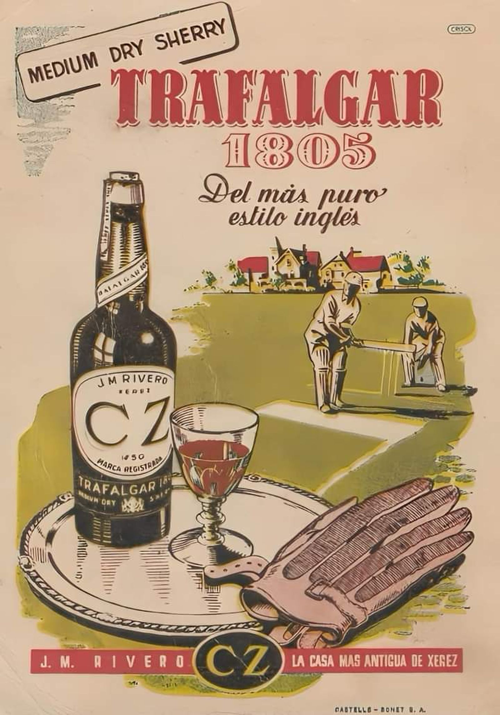 Anuncio del medium dry Trafalgar 1805 de CZ.