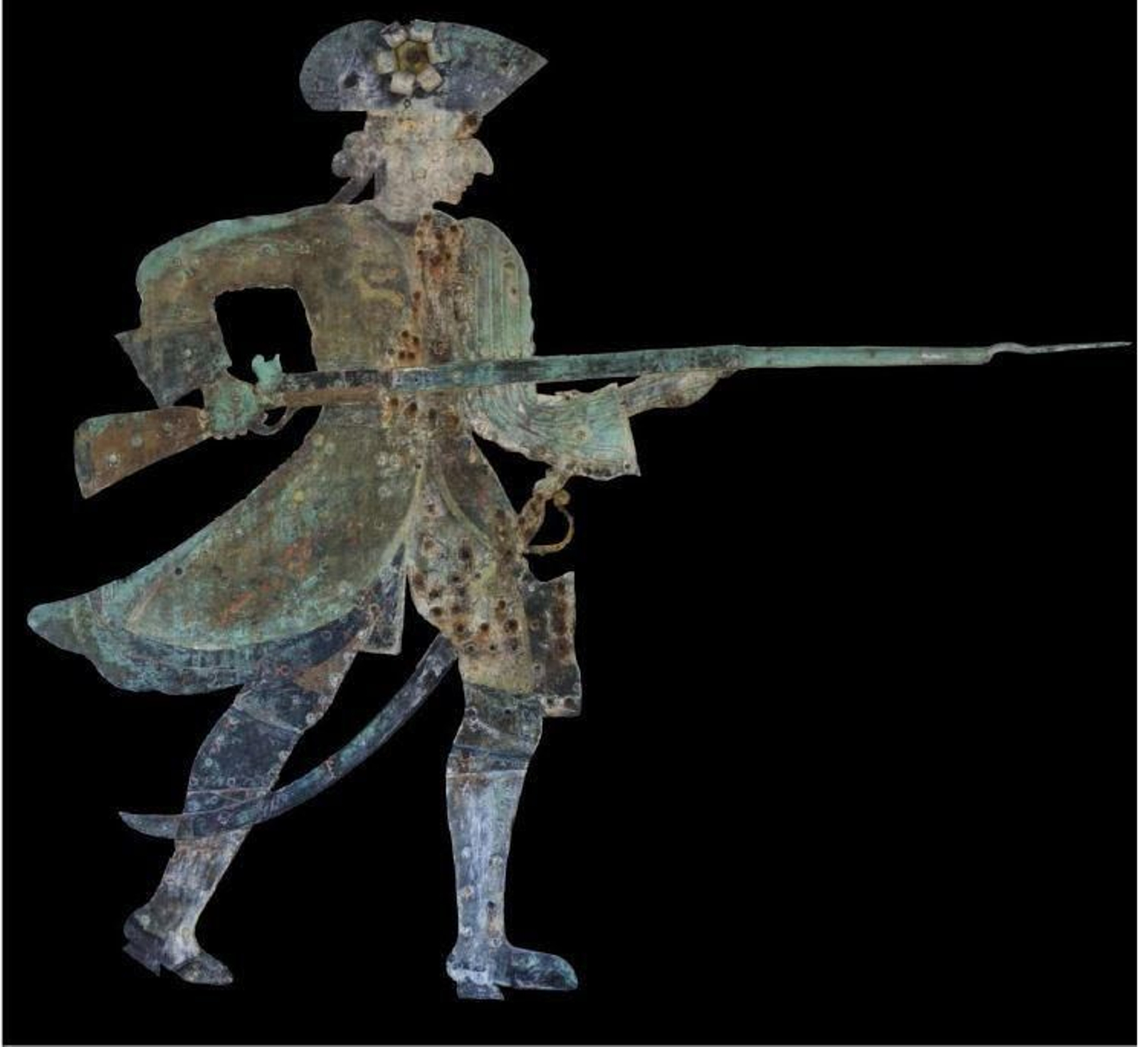 Estado actual de 'El miguelete', la veleta de la Real Fábrica de Artillería.