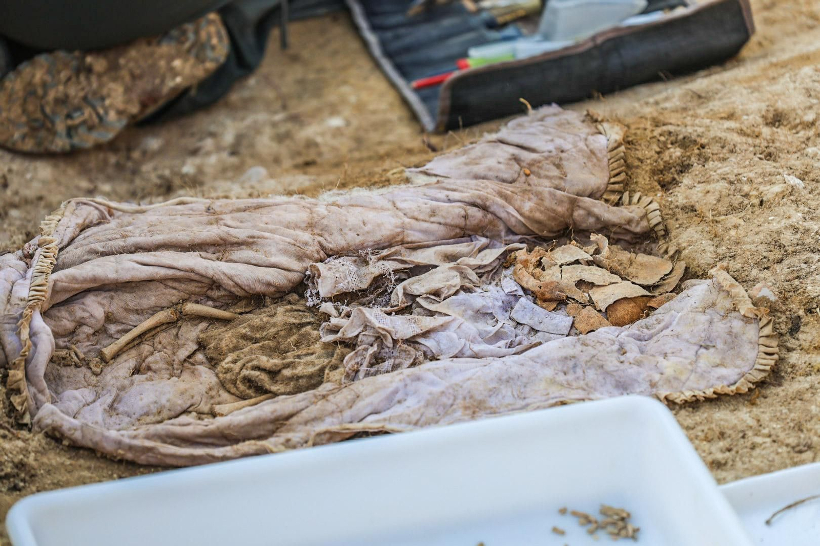 Imágenes de la exhumación de fosas comunes en el cementerio de Huelva para buscar posibles bebés robados