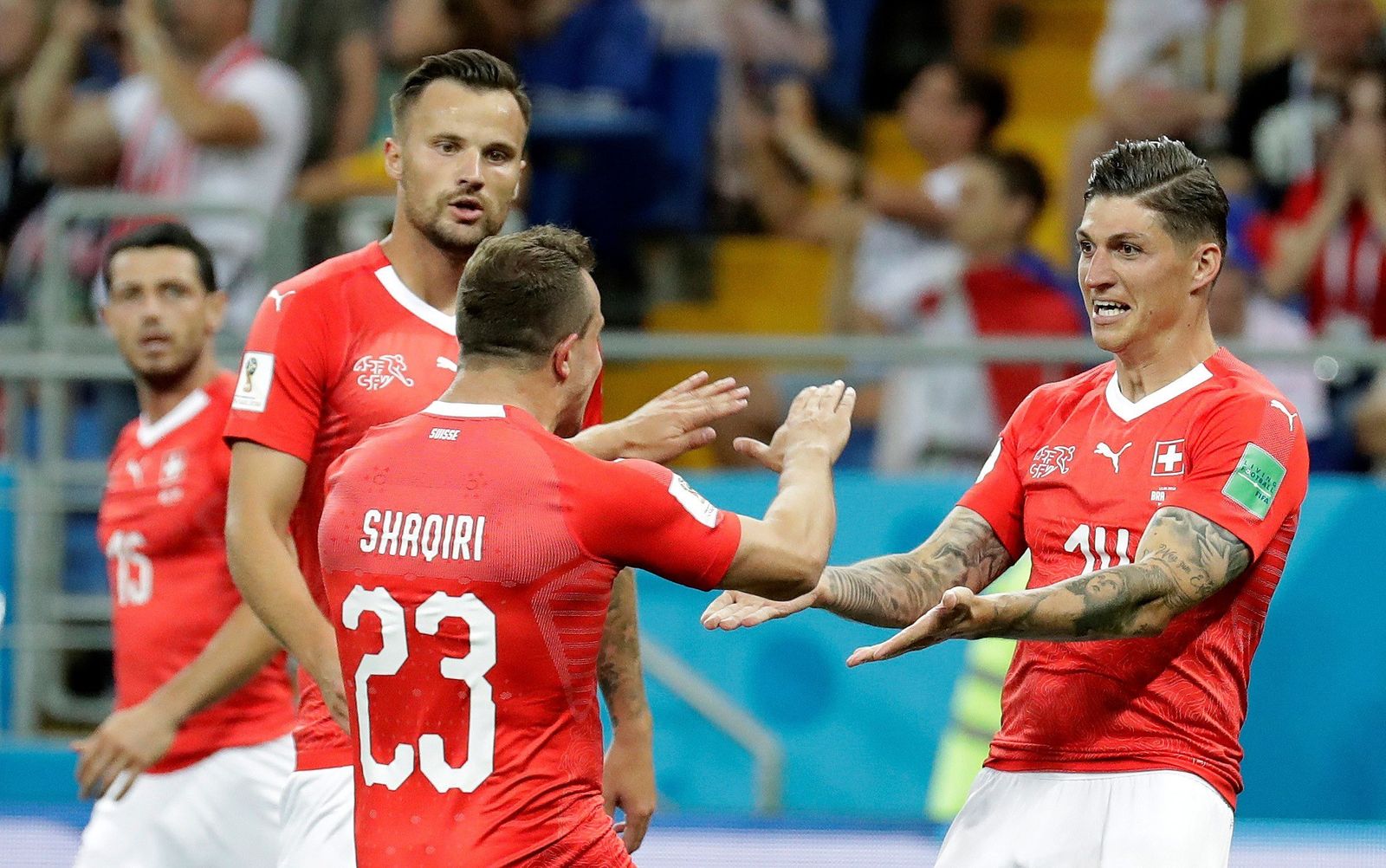 Las imágenes del Brasil-Suiza