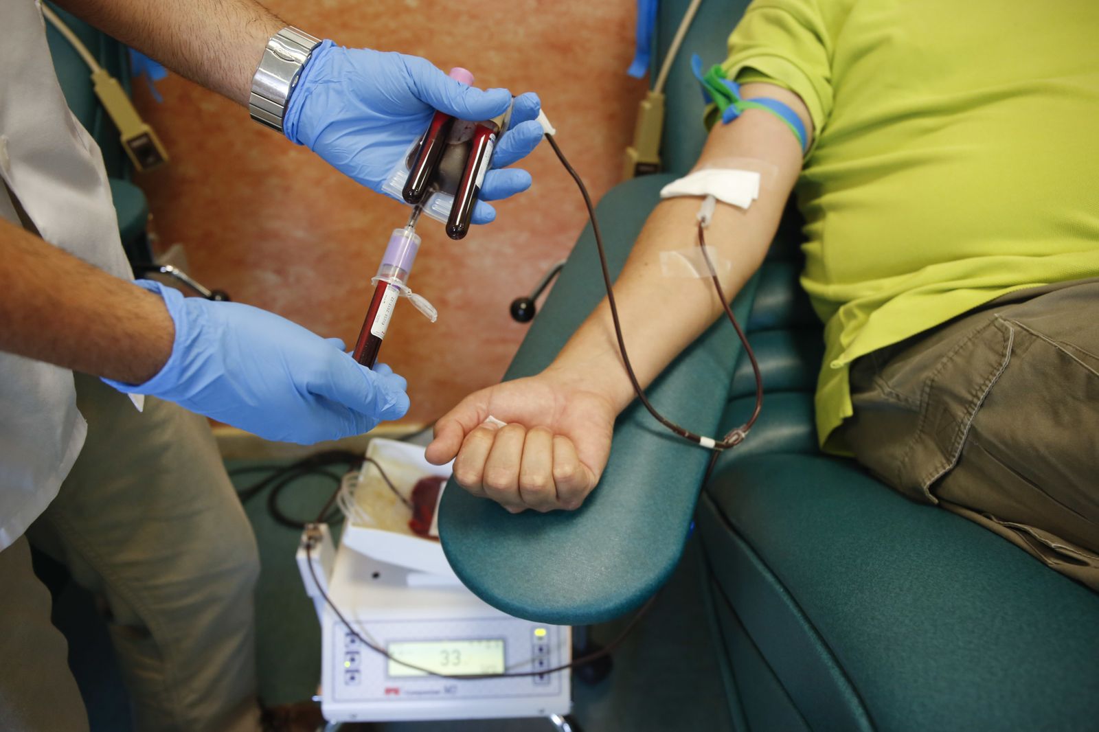 Una donación de sangre.