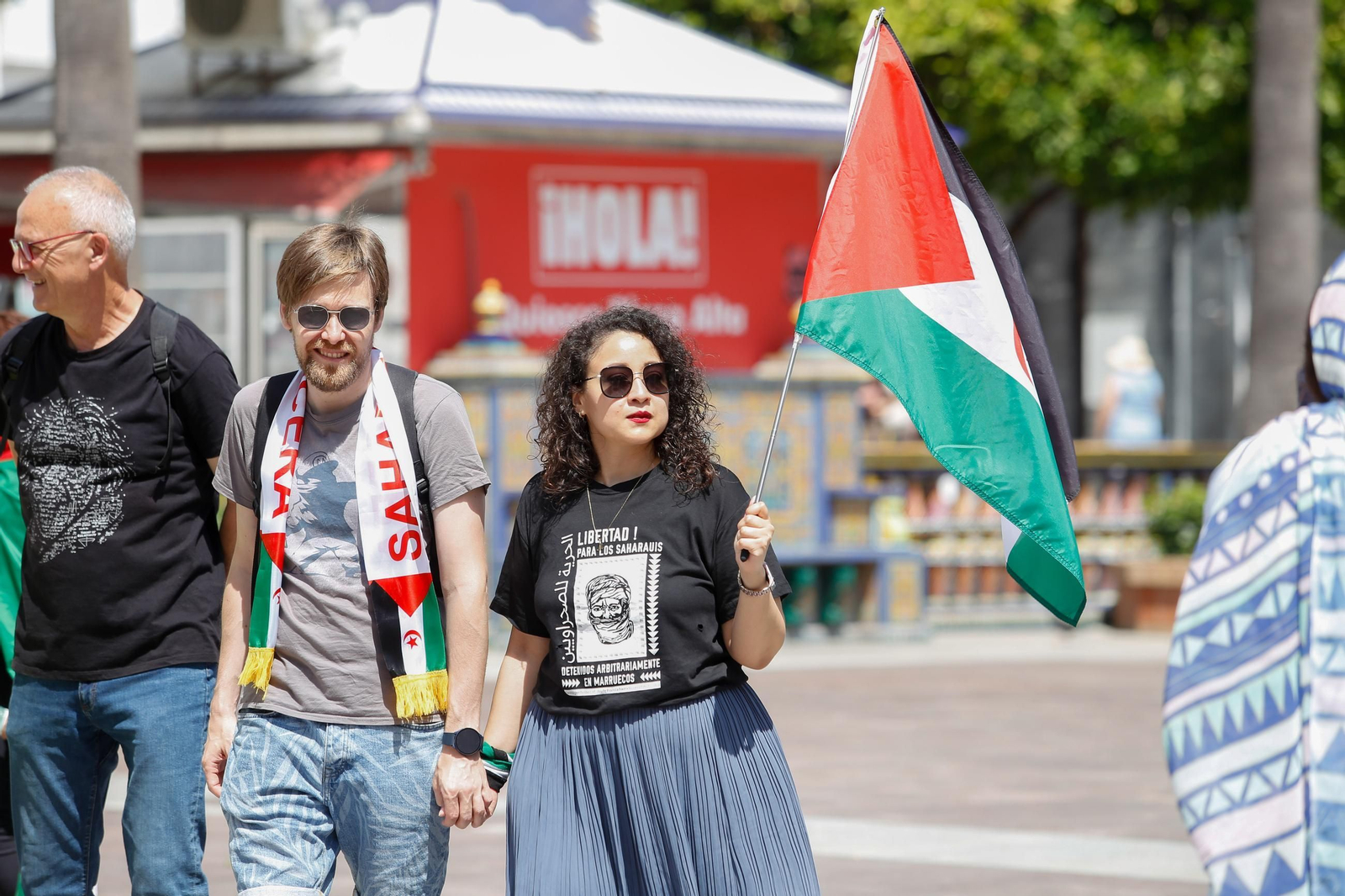 Las fotos de la concentración por los presos políticos saharauis en Algeciras