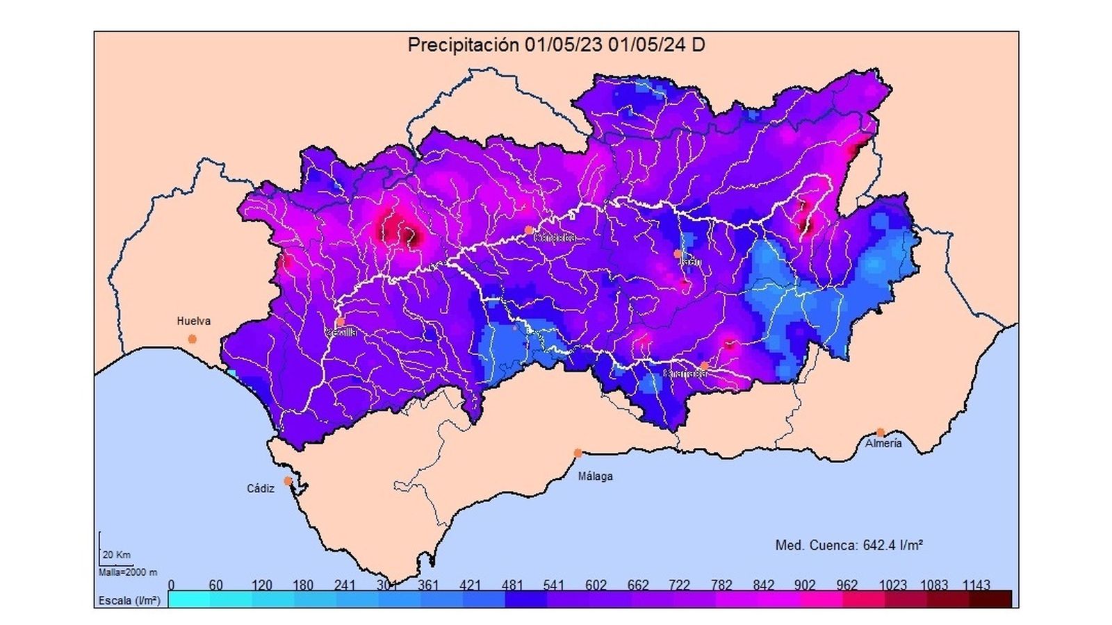 Datos extraídos de la Conferencia Hidrográfica del Guadalquivir
