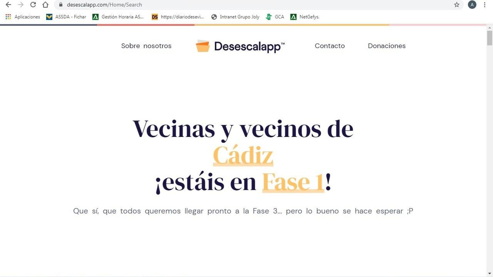 Cádiz está en Fase 1.