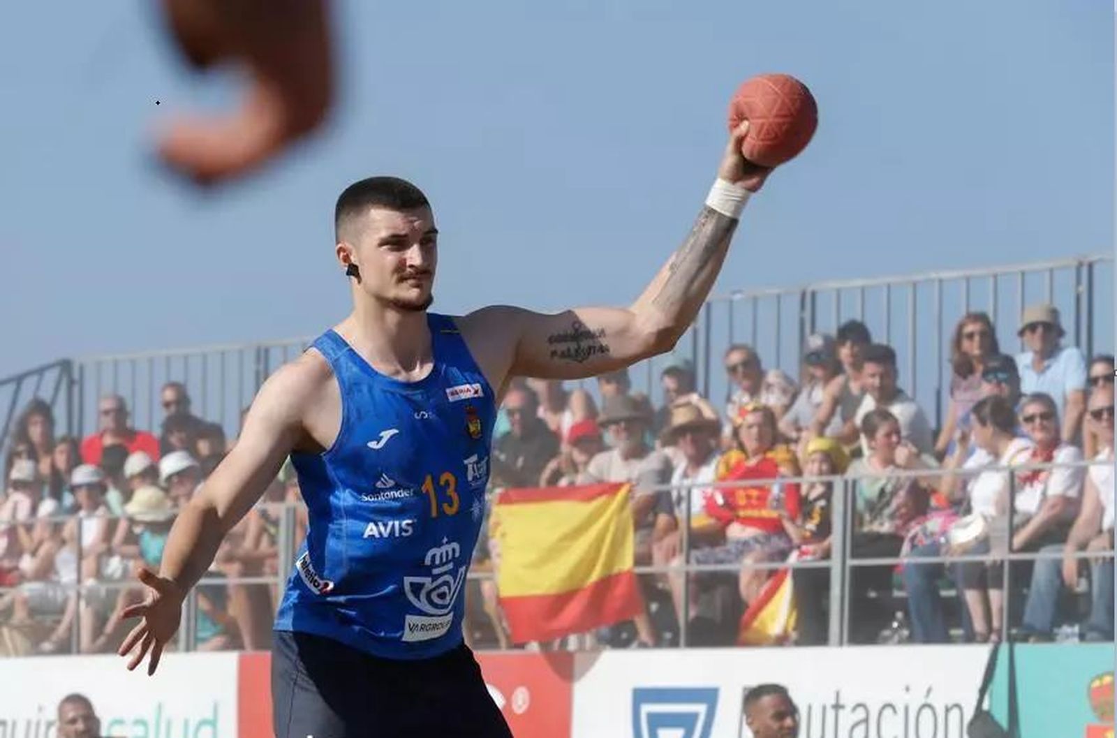 El algecireño Domingo Luis, en un partido con España en La Línea