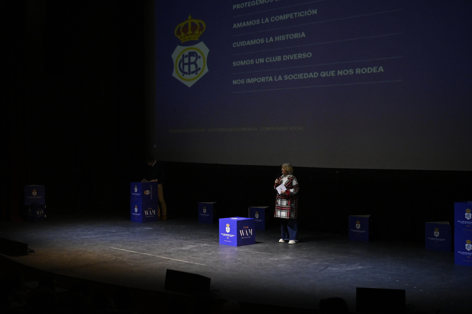 Gala final del Recreativo de Huelva en la Casa Colón, en la Casa Colón