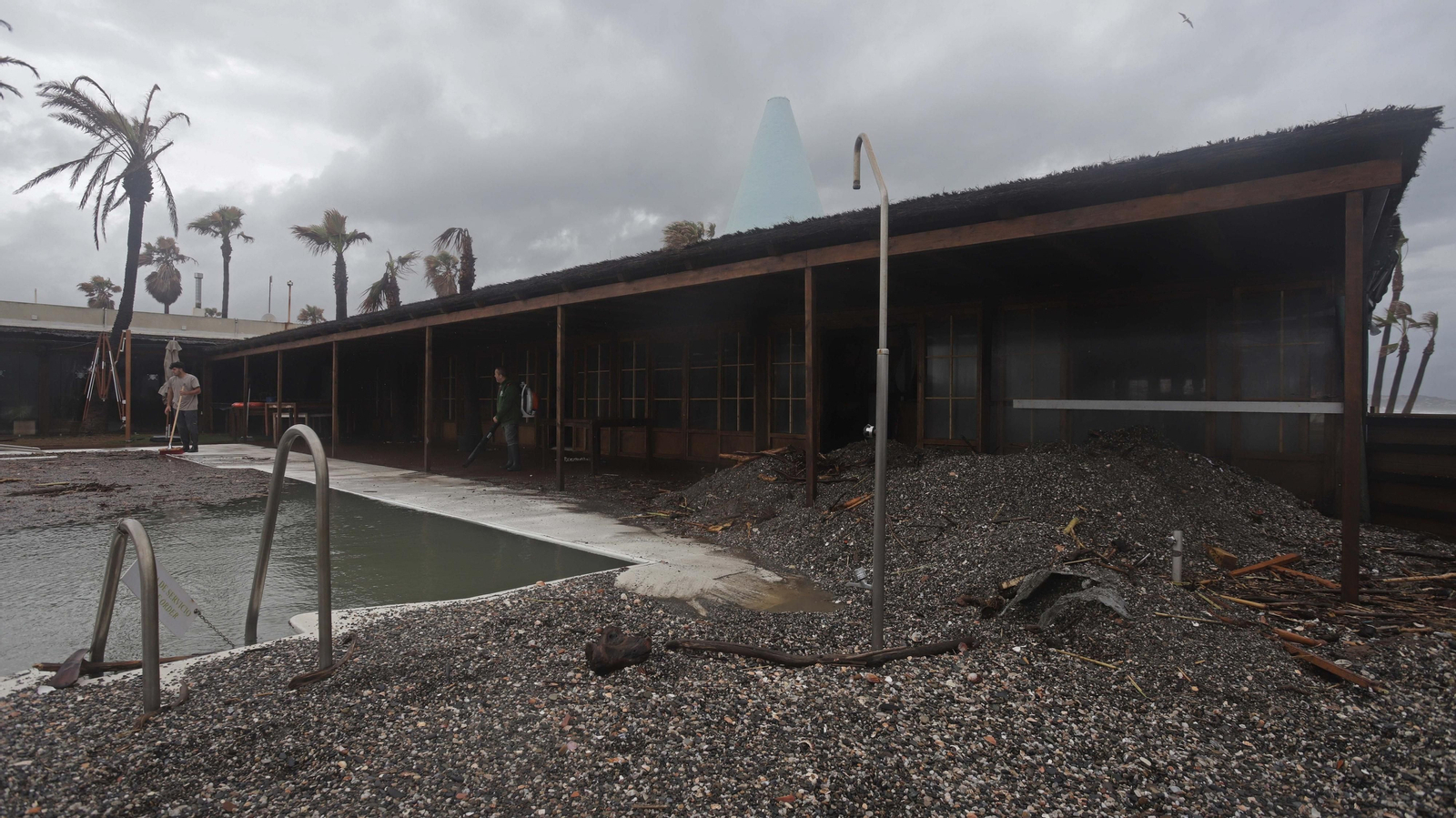 Fotos del restaurante Trocadero Sotogrande tras el temporal