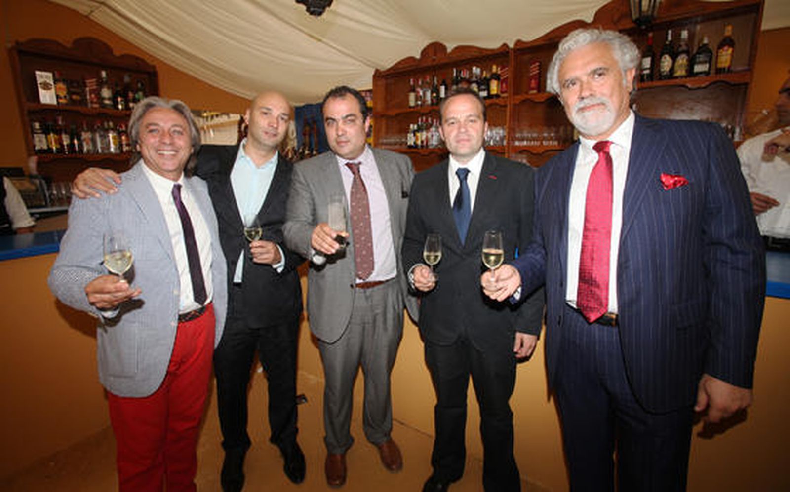 Antonio Sánchez Mejías, Antonio Gálvez, David Fernández, el director general de Loreal División Profesional,Bernard Nassit, y el jefe de ventas del Loreal, Luis Baladía  Foto: Vanesa Lobo