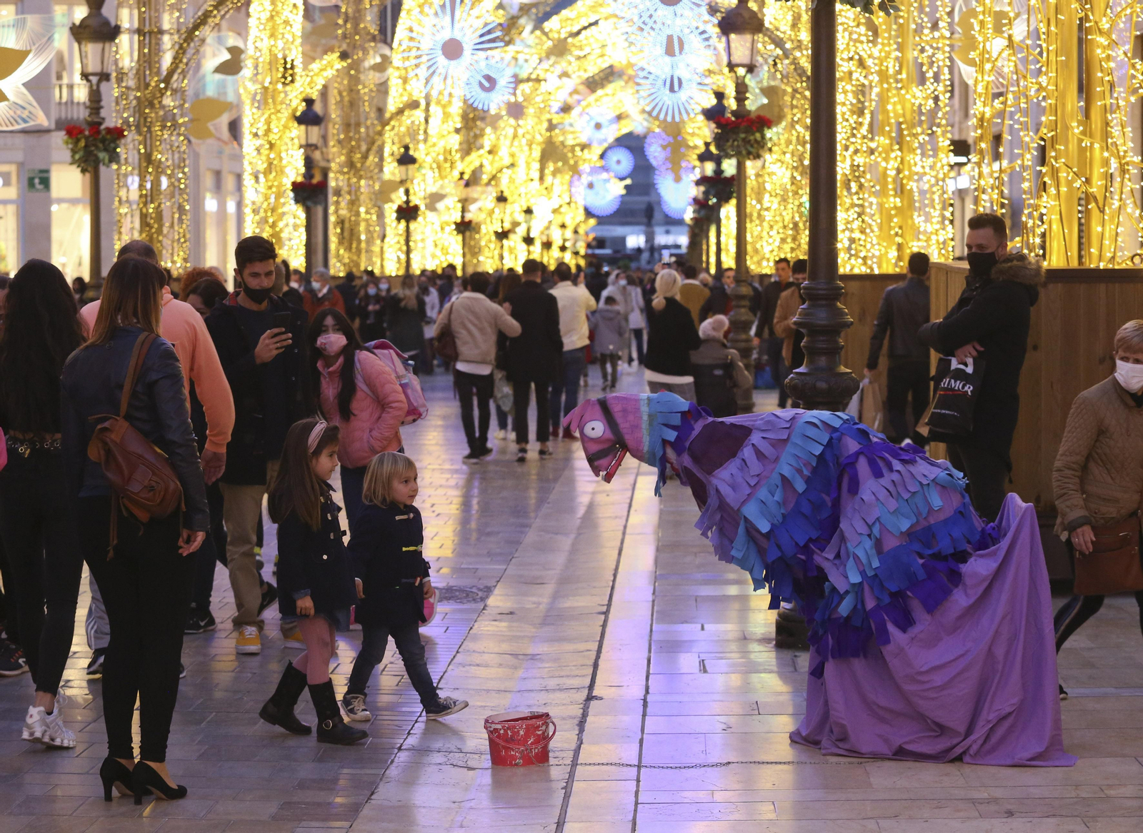 La inauguración de las luces de Navidad de Málaga