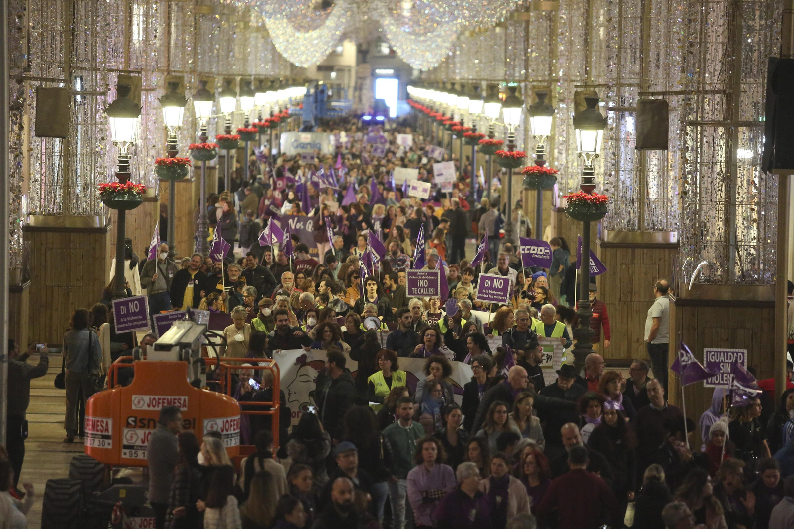 Las imágenes de la manifestación del 25N en Málaga