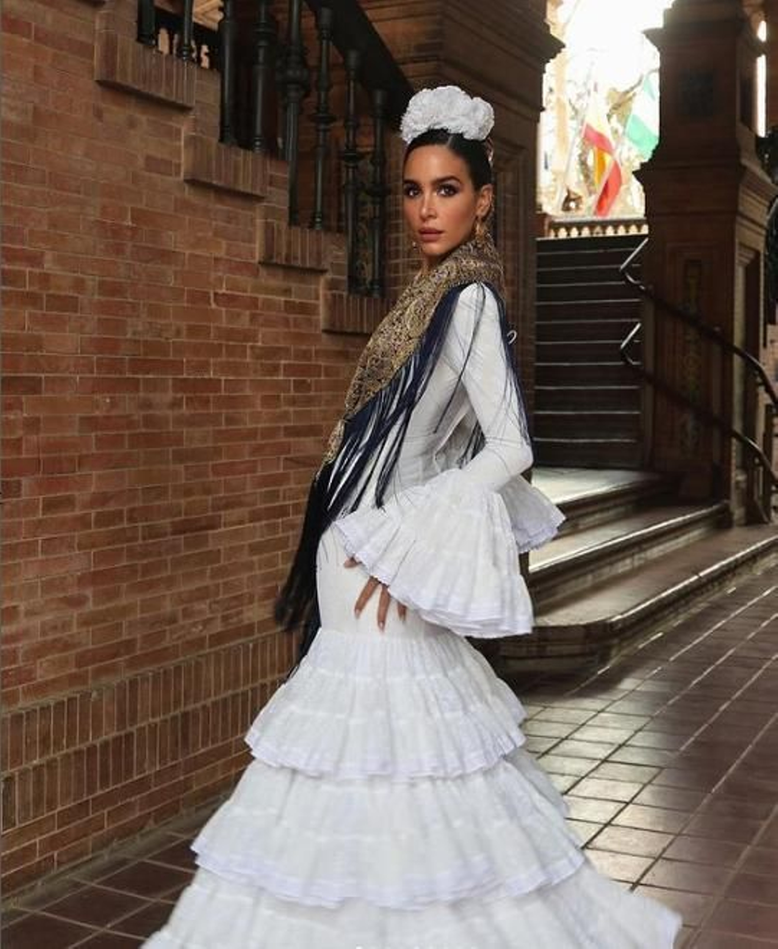 Rocío Osorno con un traje de flamenca de su nueva colección.