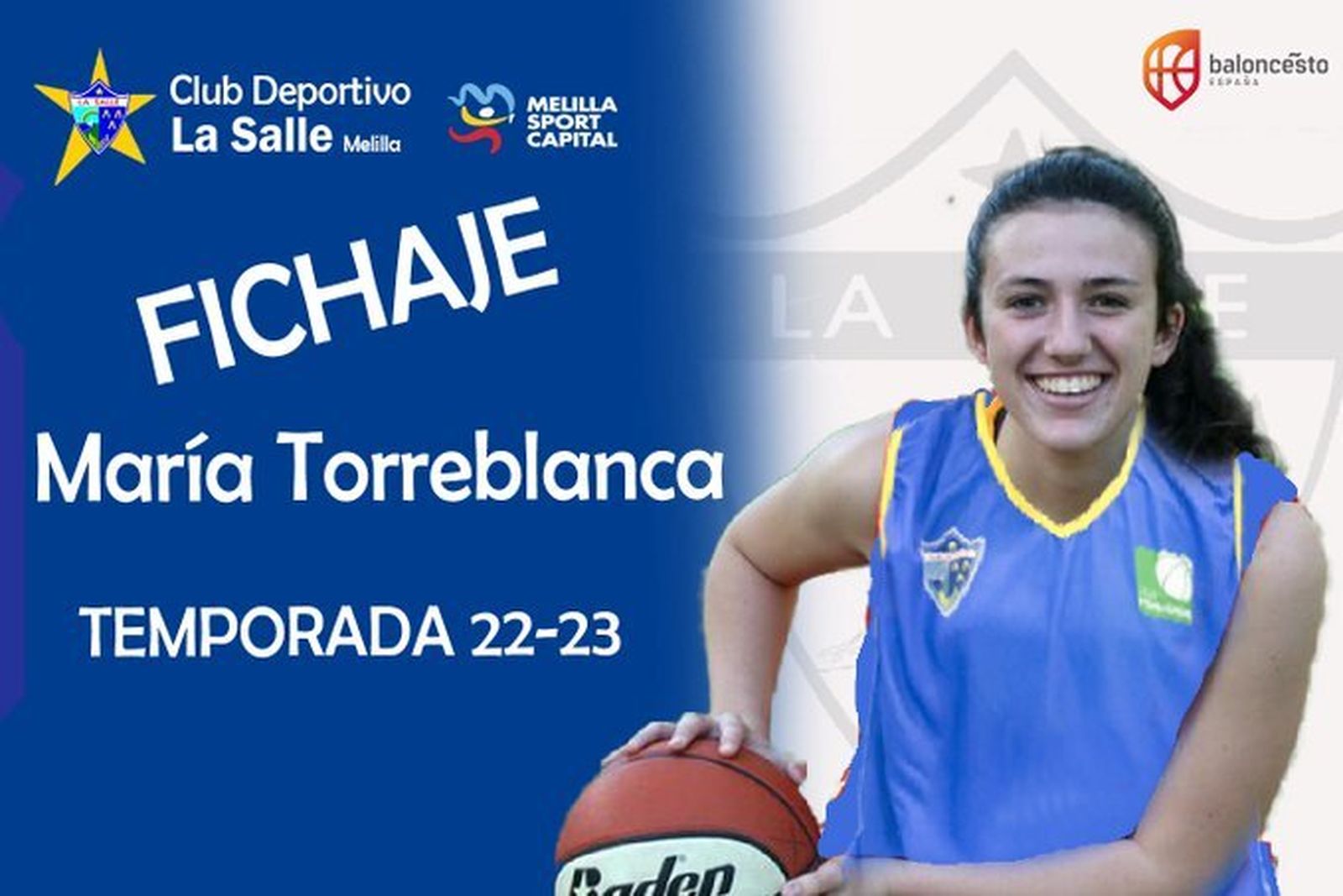 Creatividad de bienvenida a María Torreblanca.