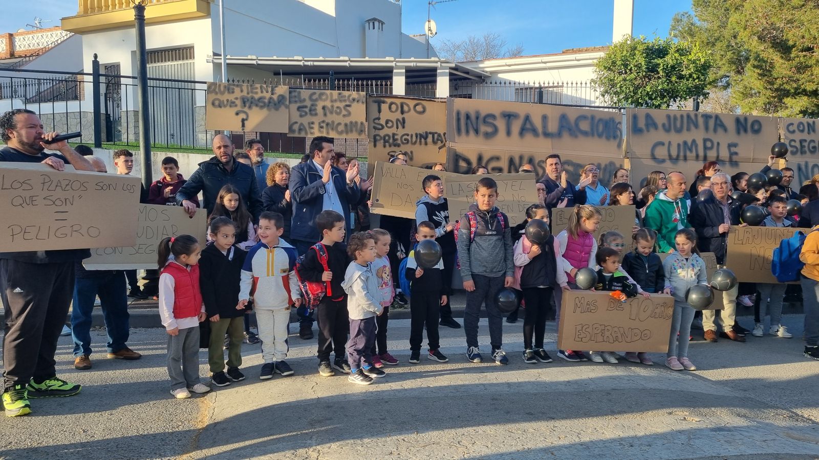 Una imagen de la concentración realizada esta mañana.