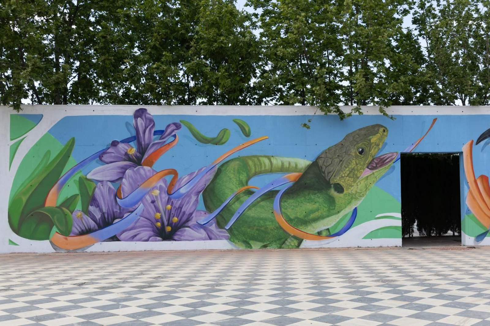 Así ha quedado el mural 'Pintando por Jaén' en el Parque Andrés de Vandelvira