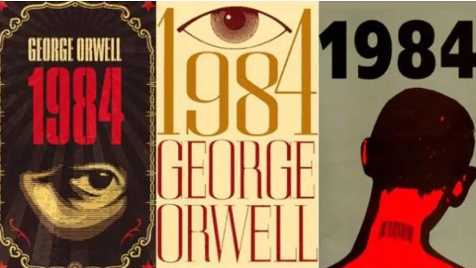 Varias portadas de la novela de G. Orwell, '1984'.