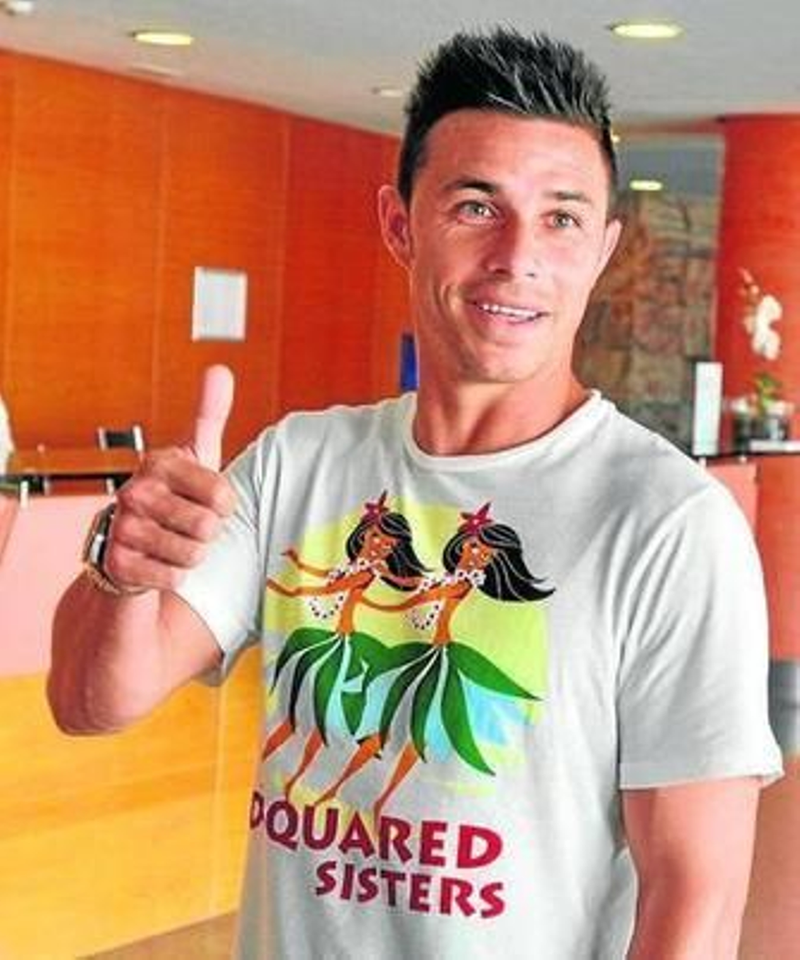 Rubén Castro, ayer justo antes de pasar el test médico.