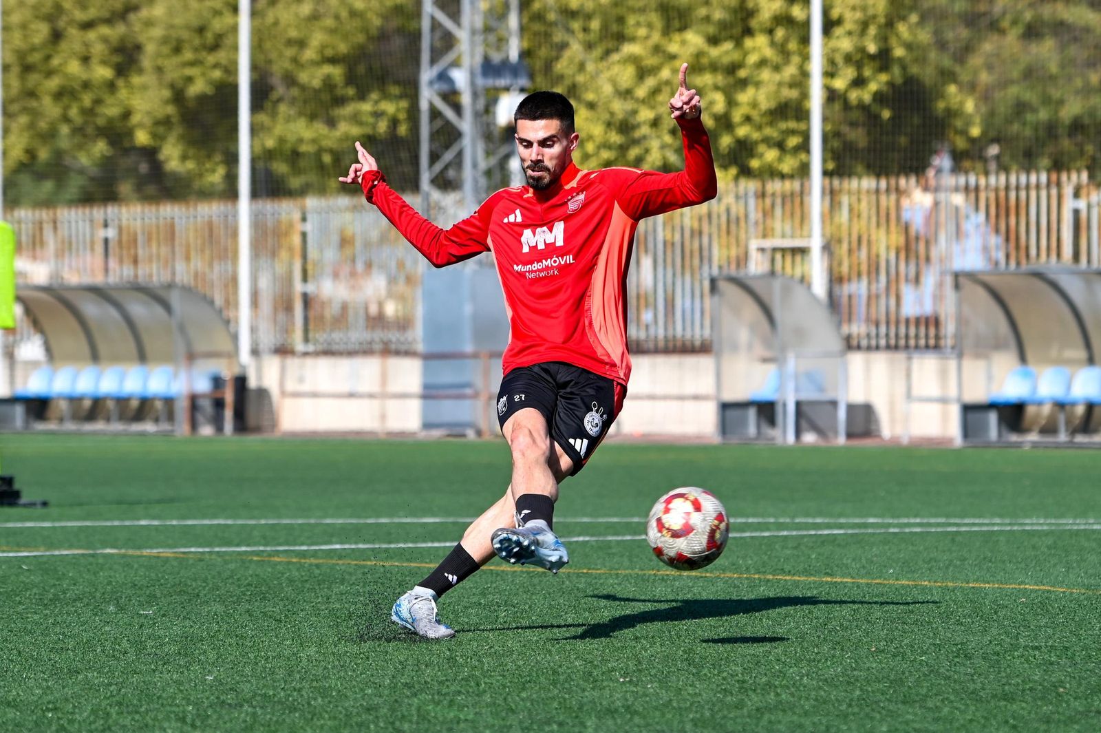Imágenes del entrenamiento del Xerez CD en La Granja