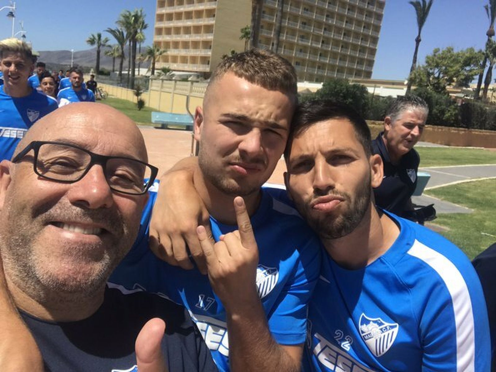 Torrontegui, Ontiveros y Dani Pacheco, en Guadalmar.