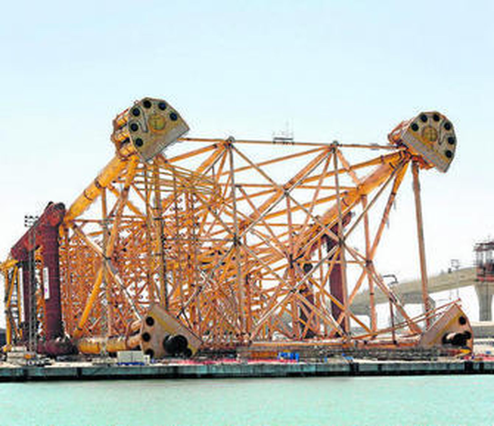 Imagen reciente de la plataforma construida en Dragados.