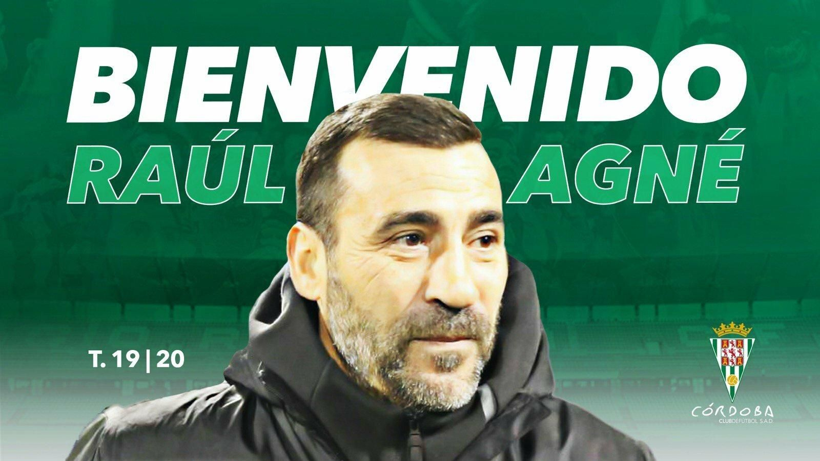 Raúl Agné, anunciado por el Córdoba.