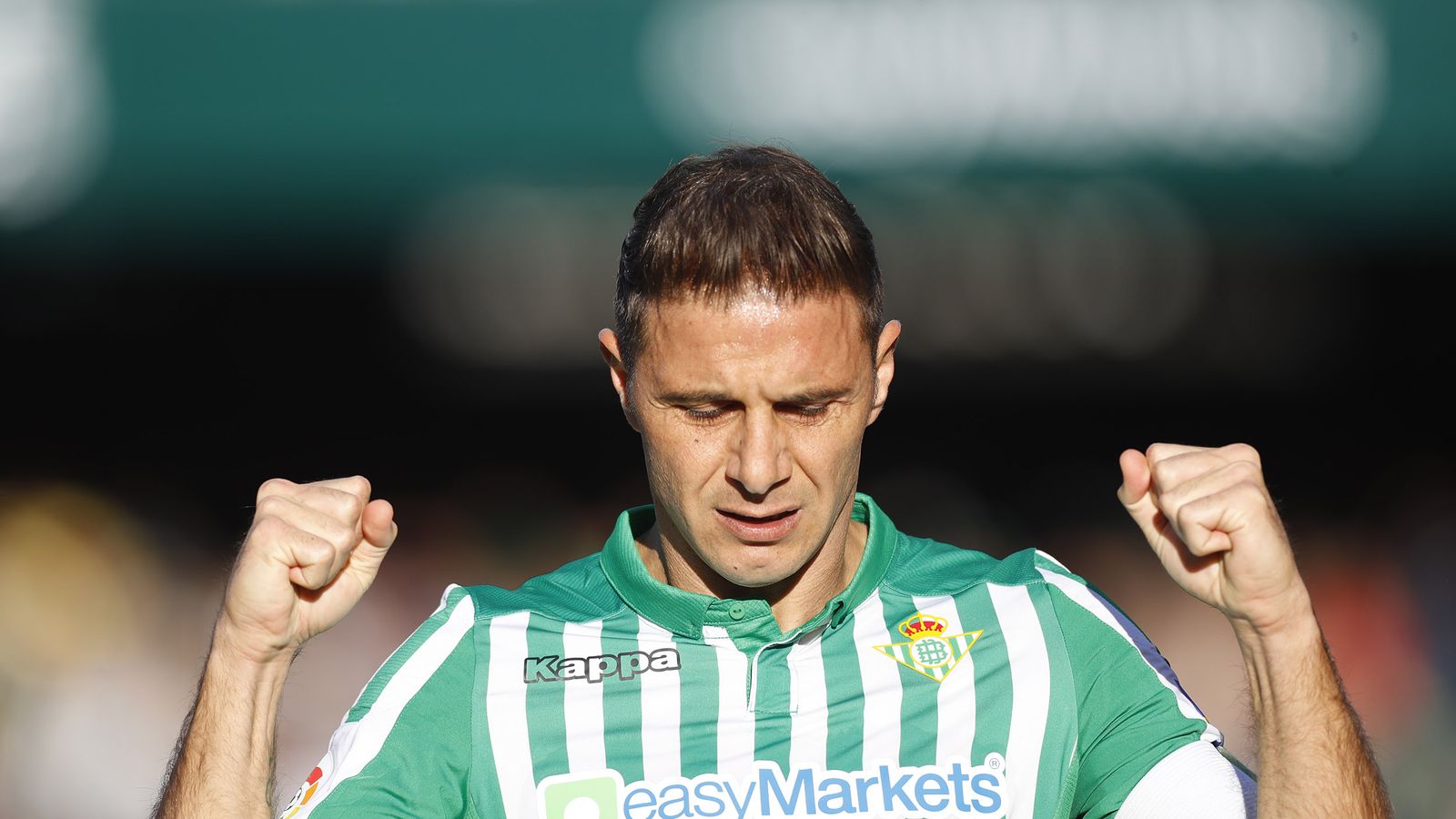 Joaquín celebra el tanto del empate.