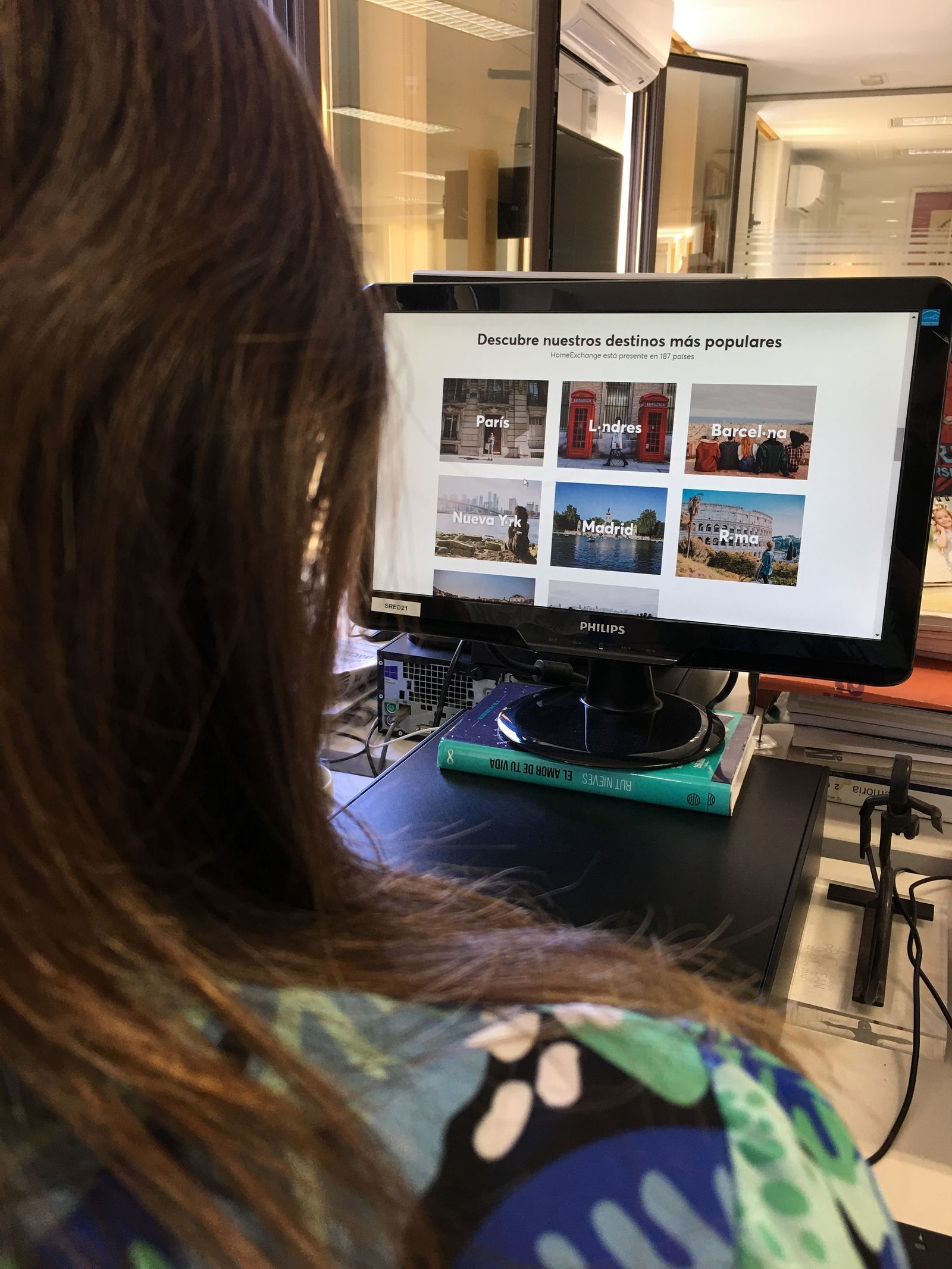 Consulta de intercambio de casa en el portal HomeExchange.