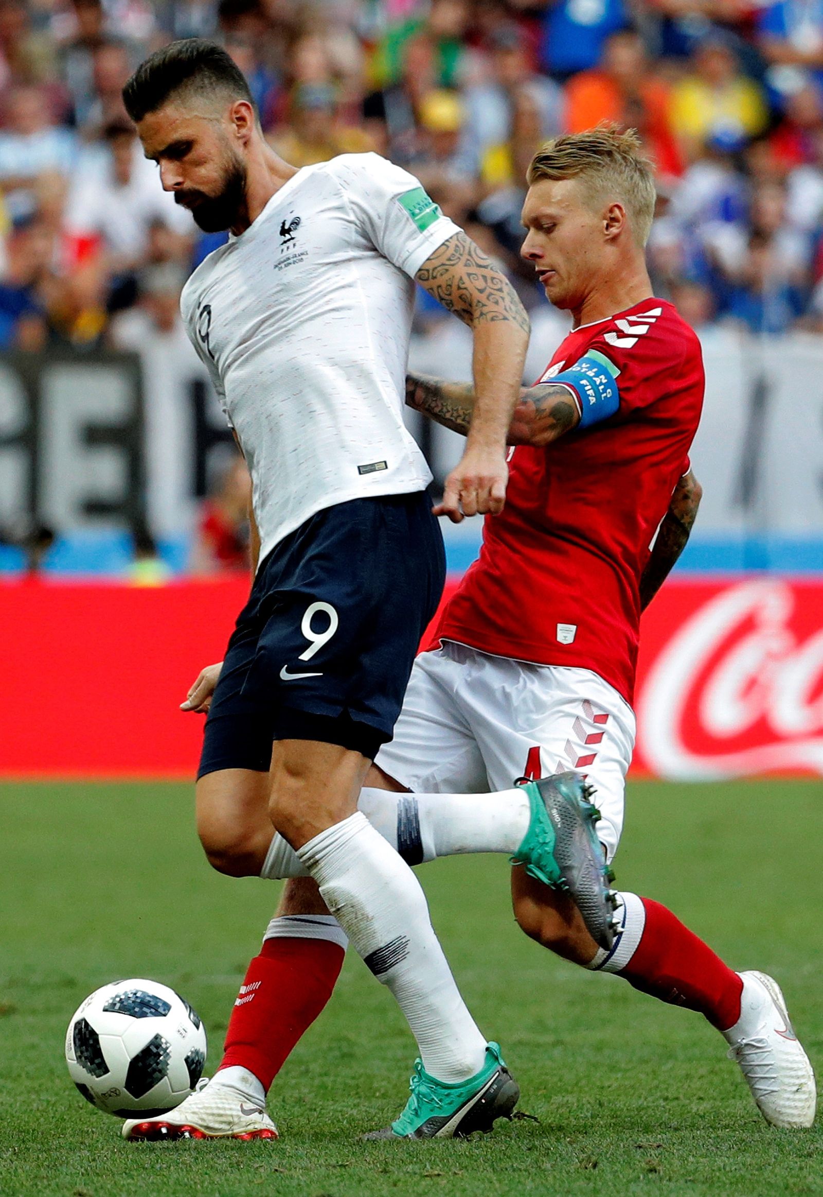 Las imágenes del Dinamarca-Francia